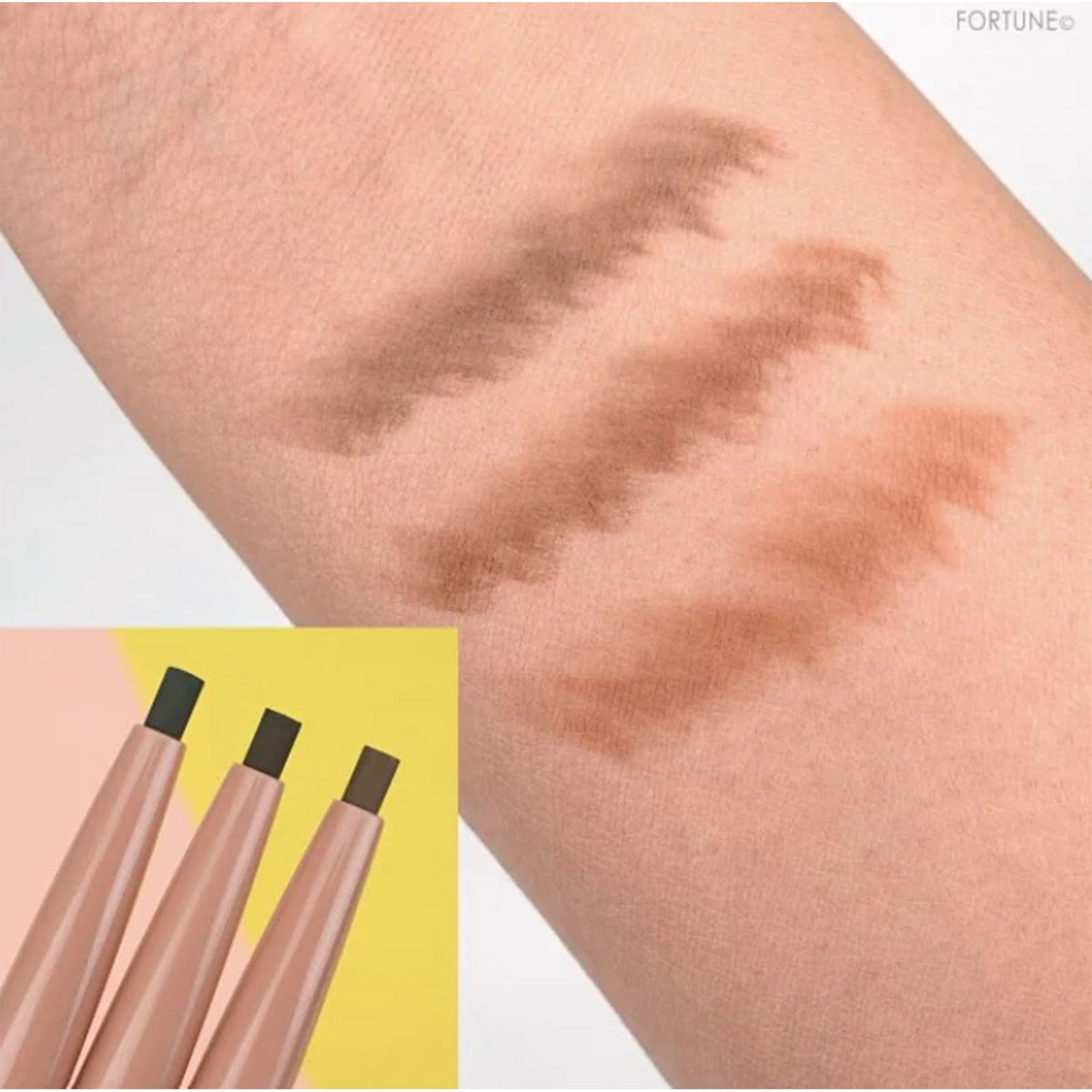 Canmake Perfect Airy Eyebrow, Waterproof Retractable Brow Pencil with Spiral Brush for Soft, Fluffy Brows