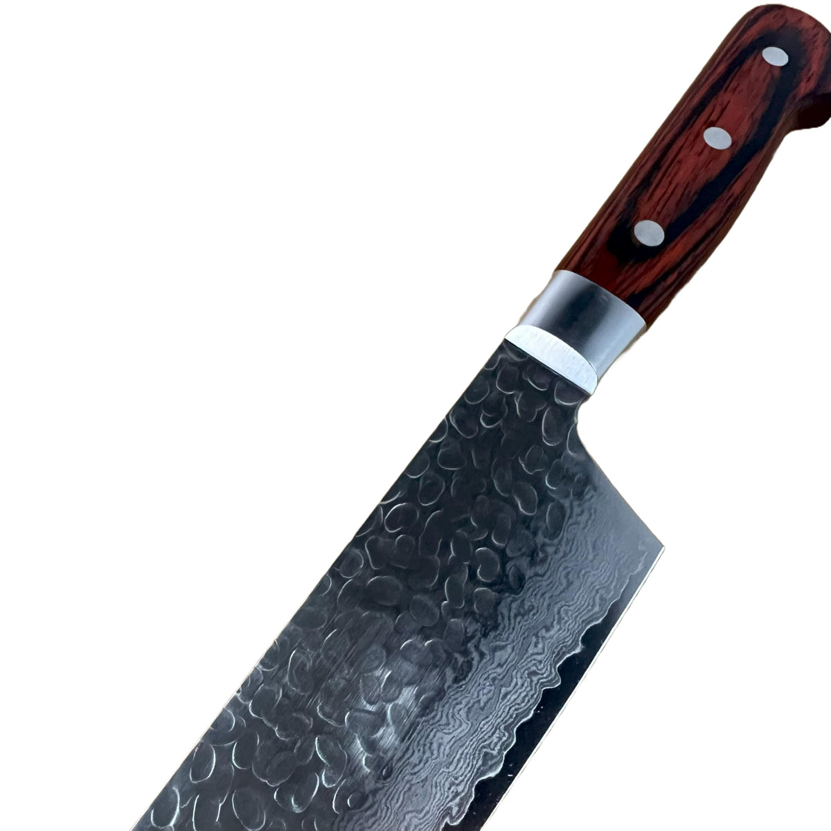Sakai Takayuki Hammered 33-Layer Damascus VG10 Kengata Santoku Knife 160 mm