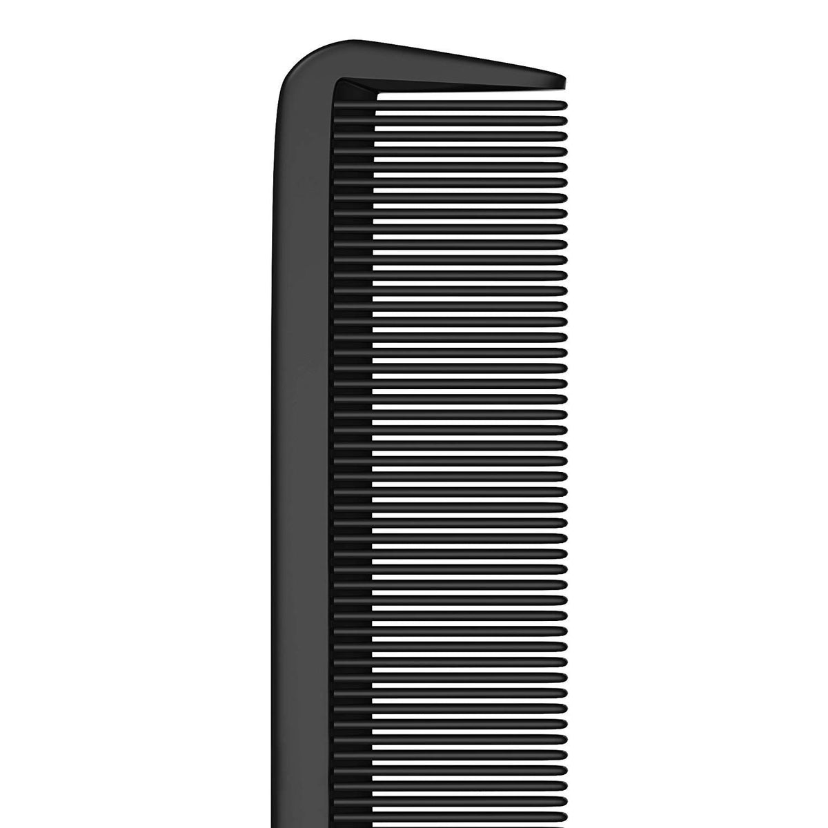 Avenoir Cutting Comb, Black Anti-Static Heat-Resistant Plastic Tail Comb with Fine Teeth for Sectioning Hair, 24 cm, Men and Women