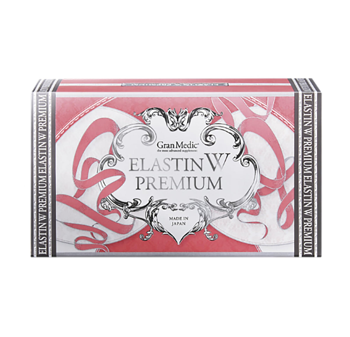 Double Elastin Capsules with Pork and Bonito Elastin 145 mg and Coenzyme Q10, 120 Capsules for 30 Days, Made in Japan