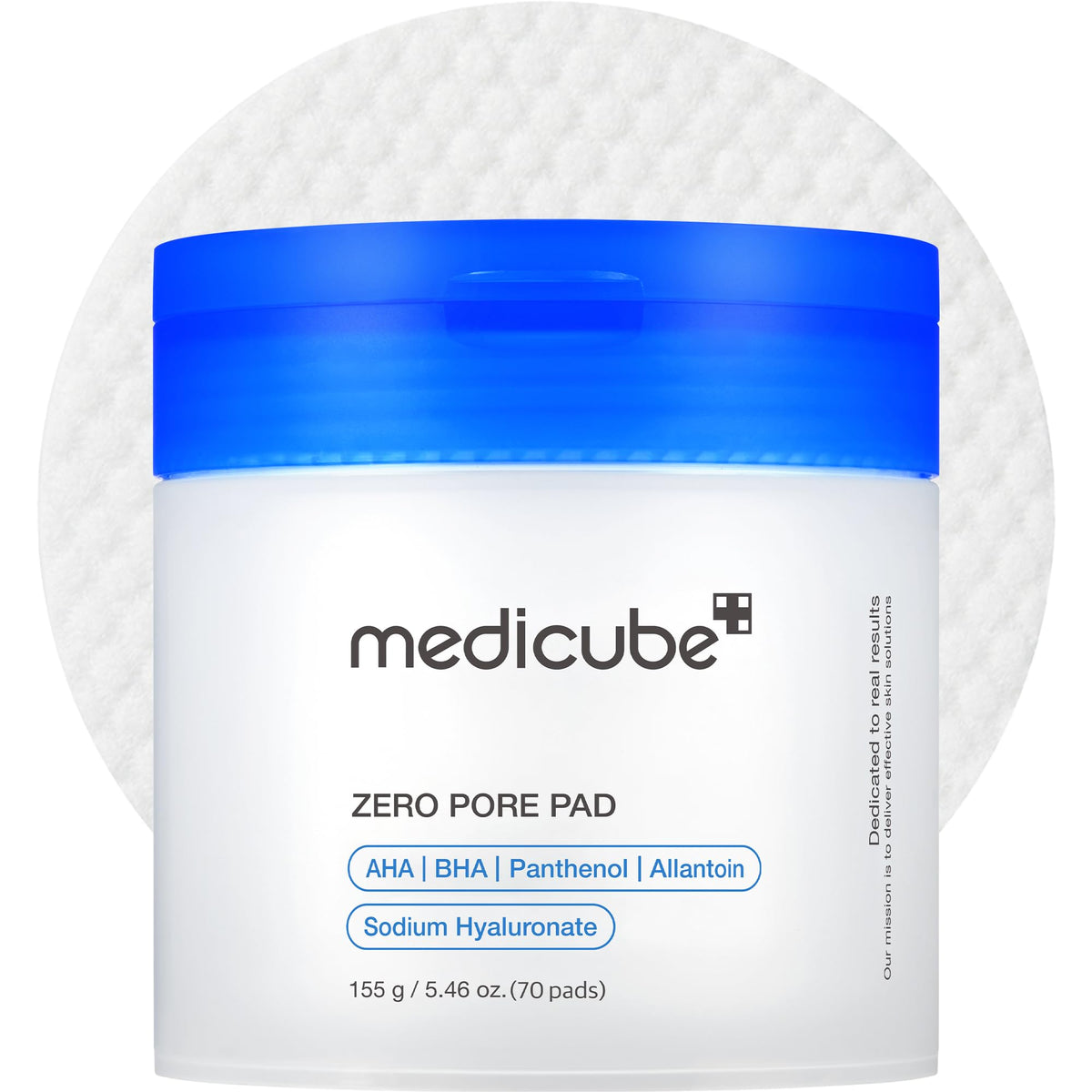 medicube Zero Pore Pad 2.0, AHA BHA Wipe-Off Toner Pads for Pore and Skin Texture Care, 70 Pads