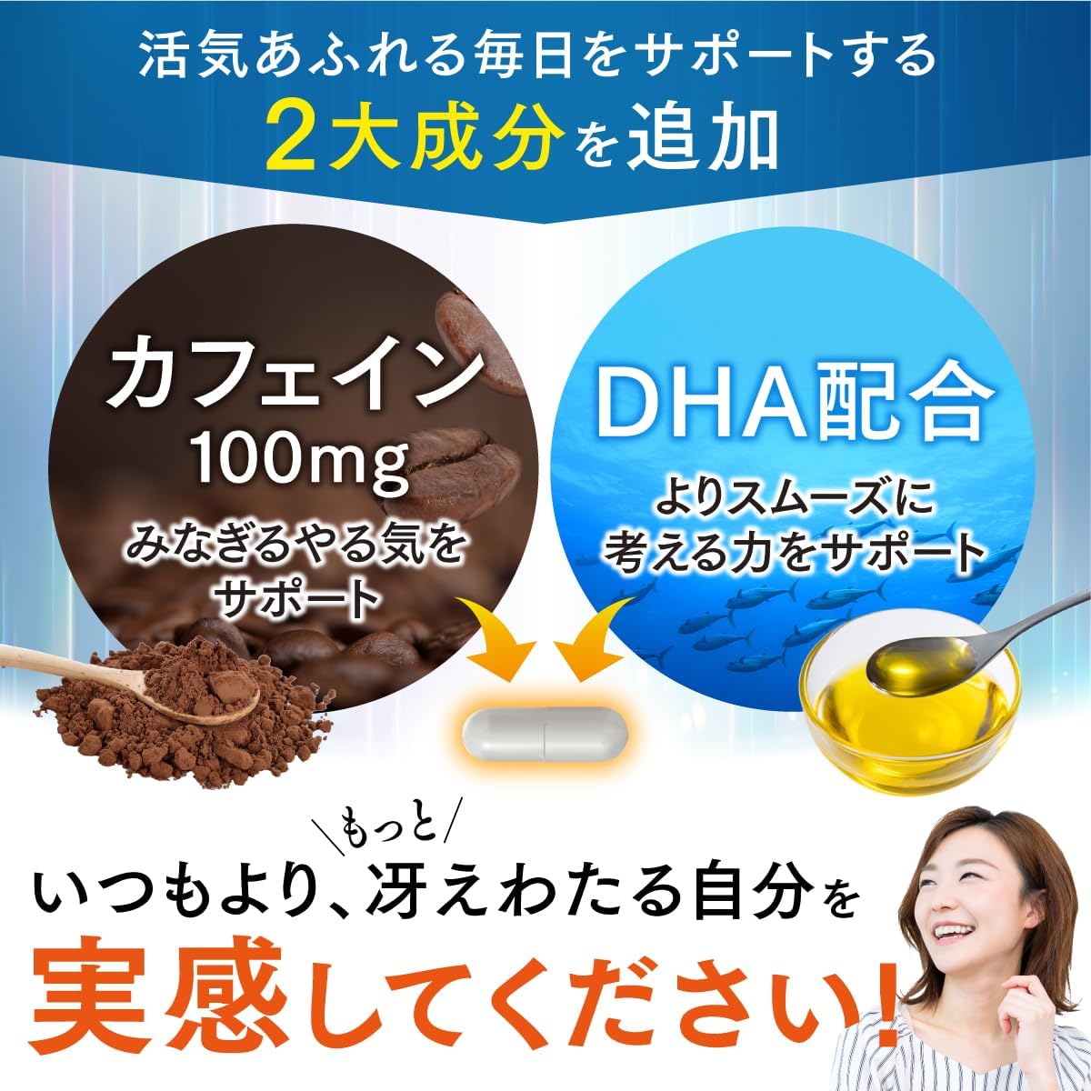 Perfect Clear EX Premium Phosphatidyl Serine PS Ginkgo Biloba Leaf Mucuna Bean Supplement GABA DHA Tyrosine Lecithin Capsules (90 Capsules for 30 Days), Made in Japan