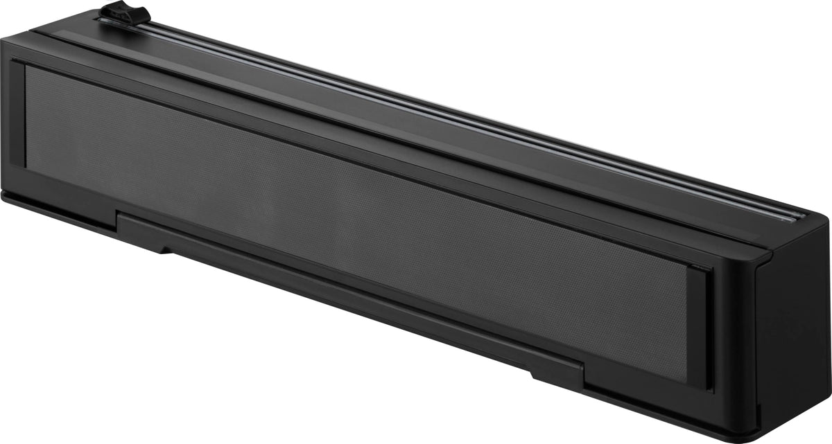 Yamazaki Tower Magnet Wrap Case with Slide Cutter, Holds Wrap or Foil Up to 31 cm Wide, 35.2 x 5.9 x 7 cm and 435 g, Black or White