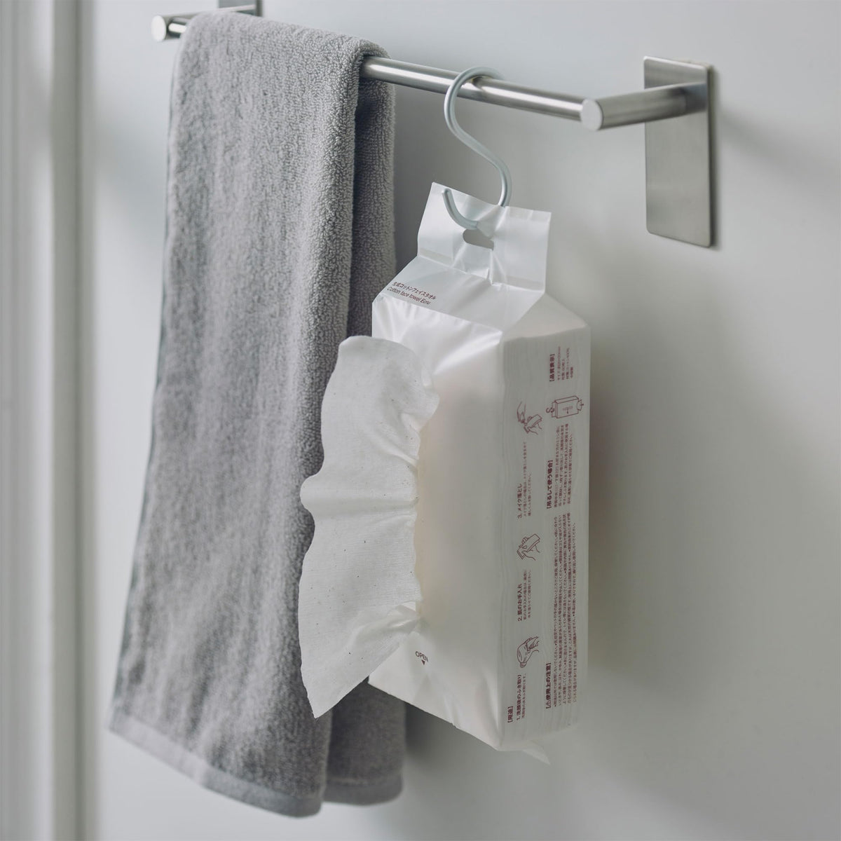 Muji Unbleached Cotton Face Towel, 60 Disposable Cotton Sheets of About 20 x 20 cm, 100 Percent Cotton