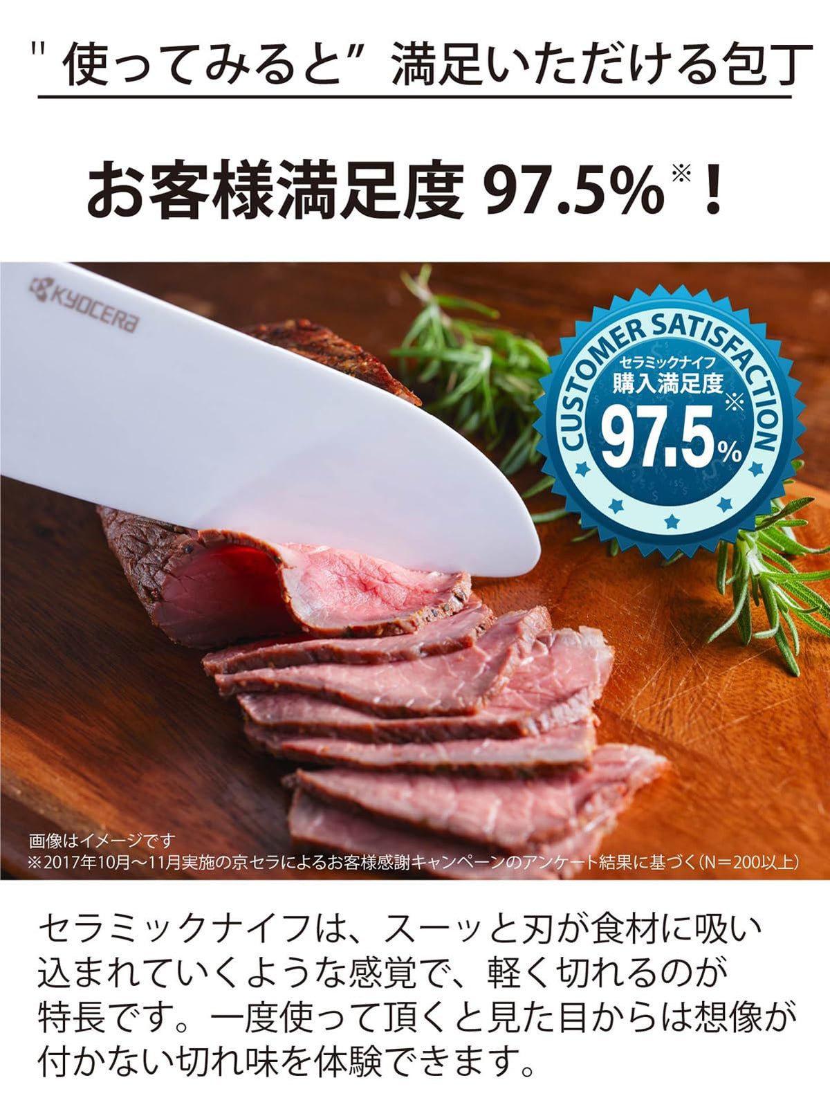Kyocera Fine Ceramic Santoku Knife 14 cm FKR-140, 5 Handle Colours
