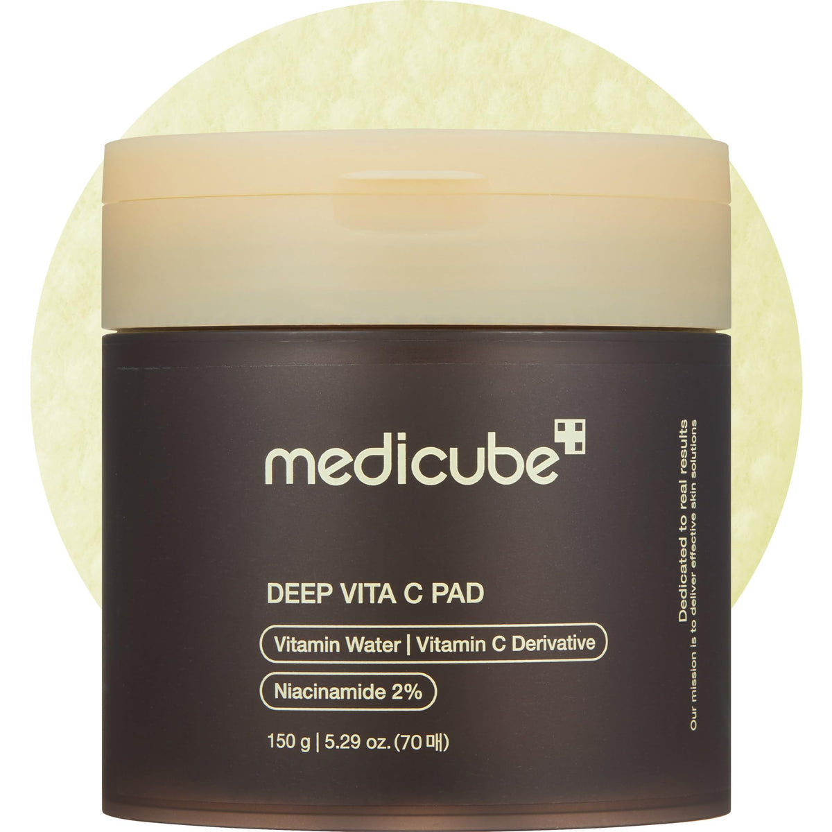 medicube Deep Vita C Pad, Vitamin C and Niacinamide Double-Sided Toner Pads, 70 Pads
