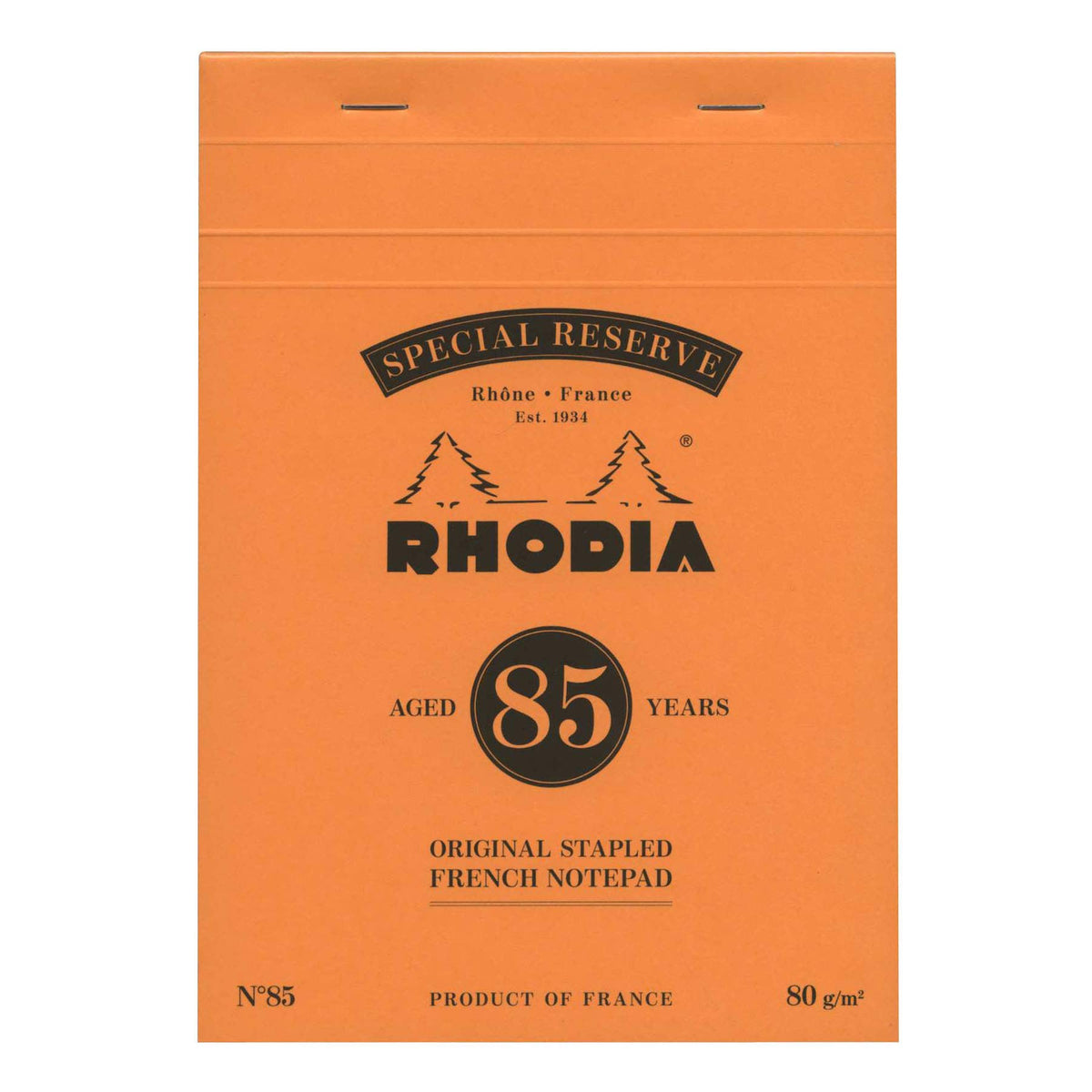 Rhodia Block Notepads, 80 Sheets with Water-Repellent Cover and Micro-Cut Perforation, Sizes No.10 to No.19 and A3+, Grid, Lined or Meeting Rule, Orange, Black or White, 1 to 5 Pads