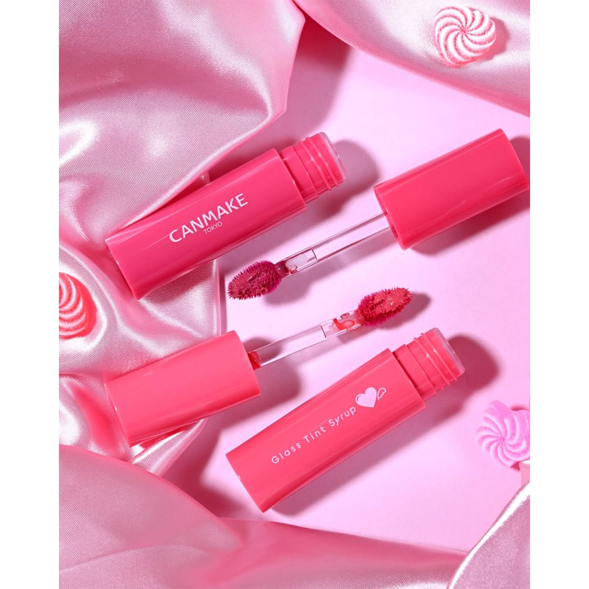 Canmake Glass Tint Syrup, Glossy Sheer Lip Tint with Tapered Tip, 3.1 g