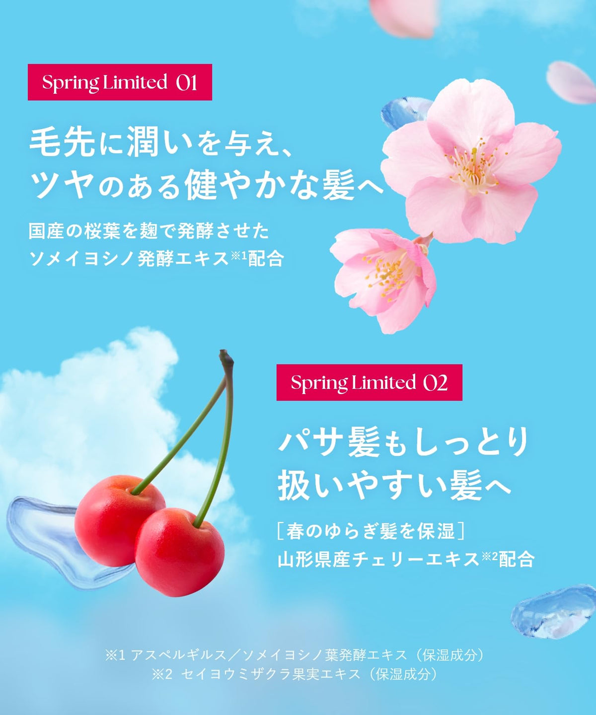 BOTANIST Botanical Hair Balm Sakura and Cherry 32 g, Limited Spring Edition Moisturizing Balm for Hair, Hands and Skin