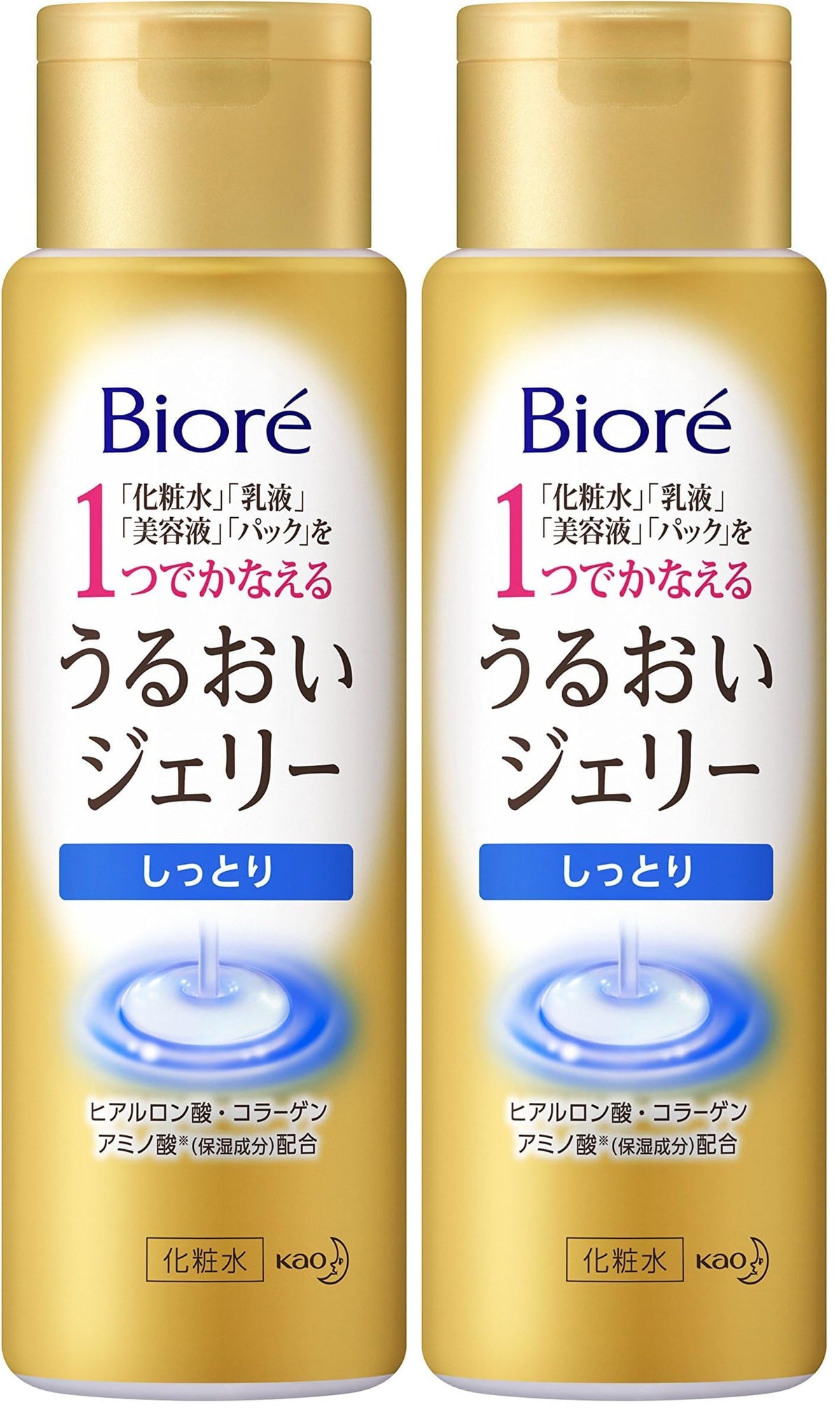 Bioré Uruoi Jelly All-in-One Moisturizing Gel Lotion, Moist or Very Moist, 180 mL, Lotion Essence Milk and Mask in One