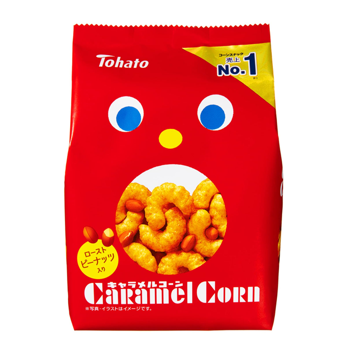 Tohato Caramel Corn Snack with Roasted Peanuts, 70 g x 12 Bags