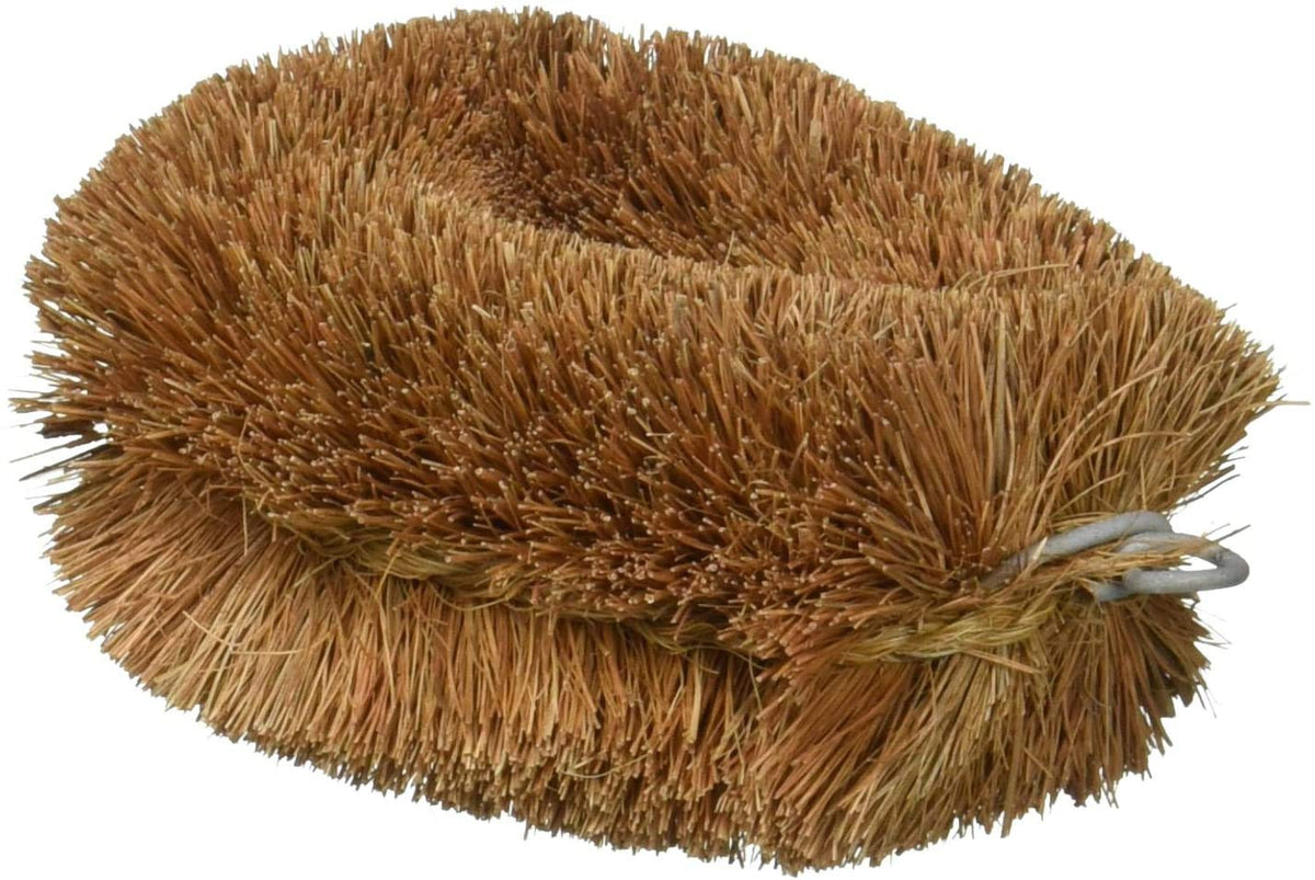 Ohe Clean Keeping Coir Palm Scrubber, Natural Plant Fibre Scrubbing Brush for Vegetables and Pots, 11 x 9 x 5 cm, Pack of 2, 2 Packs or 5 Packs