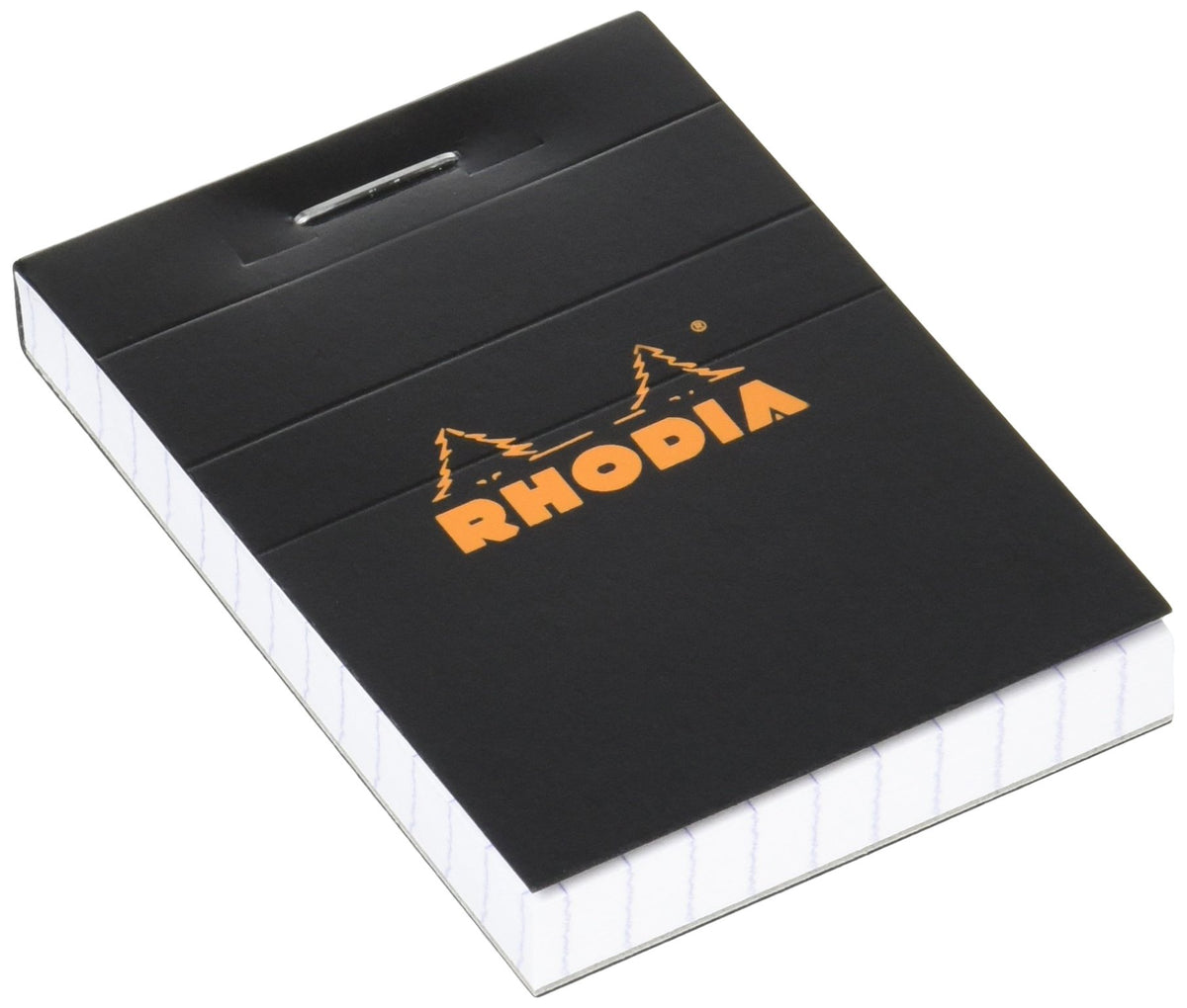 Rhodia Block Notepads, 80 Sheets with Water-Repellent Cover and Micro-Cut Perforation, Sizes No.10 to No.19 and A3+, Grid, Lined or Meeting Rule, Orange, Black or White, 1 to 5 Pads