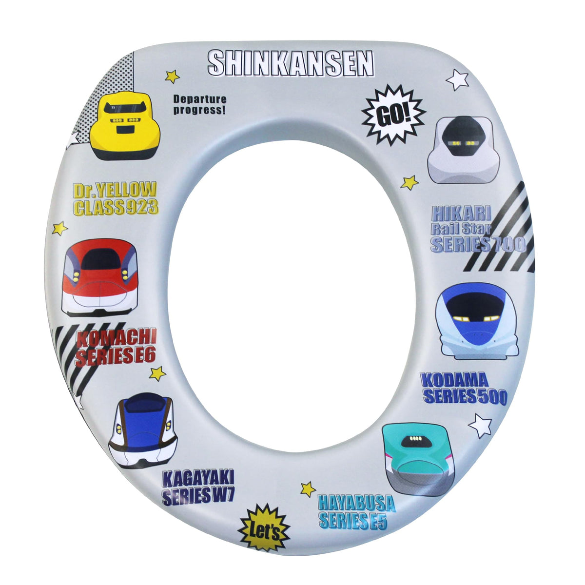 Eiwa Soft Auxiliary Toilet Seat for Toilet Training, Cushioned, Washable, No Handles, 285 x 270 mm and 244 g, Ages 1.5 to 6, in Nine Character Designs