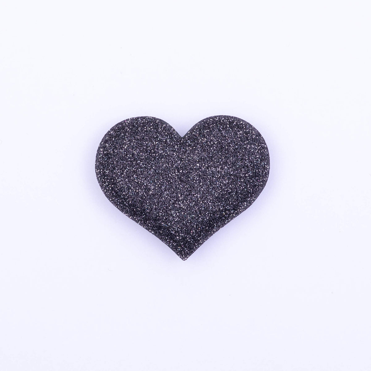 Glitter Plain-Color No-Crease Hair Clip for Bangs, Made in Japan, Ribbons, Cross, Hearts, Five-Point Shapes and Rectangles