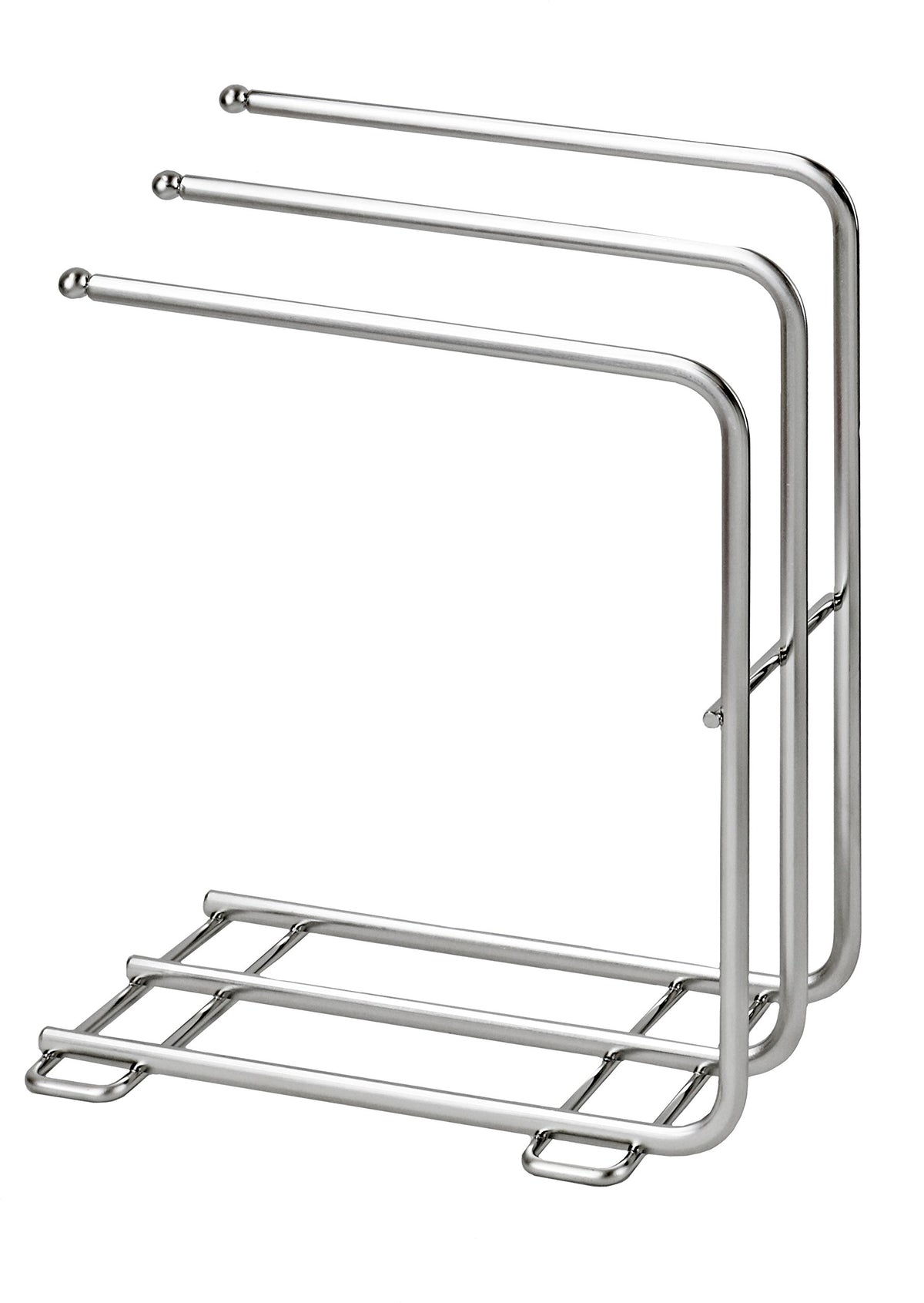 Pearl Metal Buono Stainless Dish Cloth Stand, Three-Bar Standing Rack for Dish Cloths, 20.5 x 11 x 27 cm and 410 g