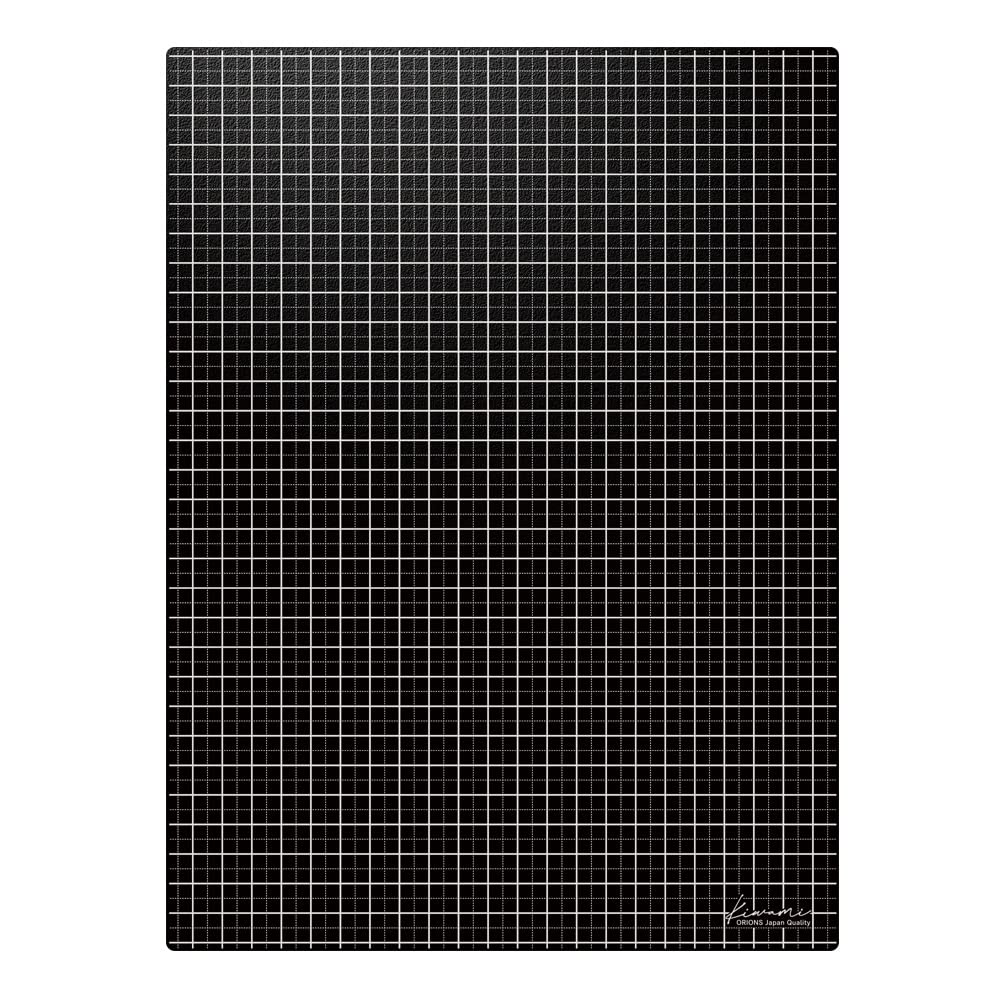 Kyoei Plastic Writing Mat Shitajiki, 2.0 mm Soft Thick PVC Mat with Printed Grid, Reversible, Made in Japan, A4+ 306 x 228 mm, B5+, A5 or B6, Black, Dark Red-Purple or Deep Navy