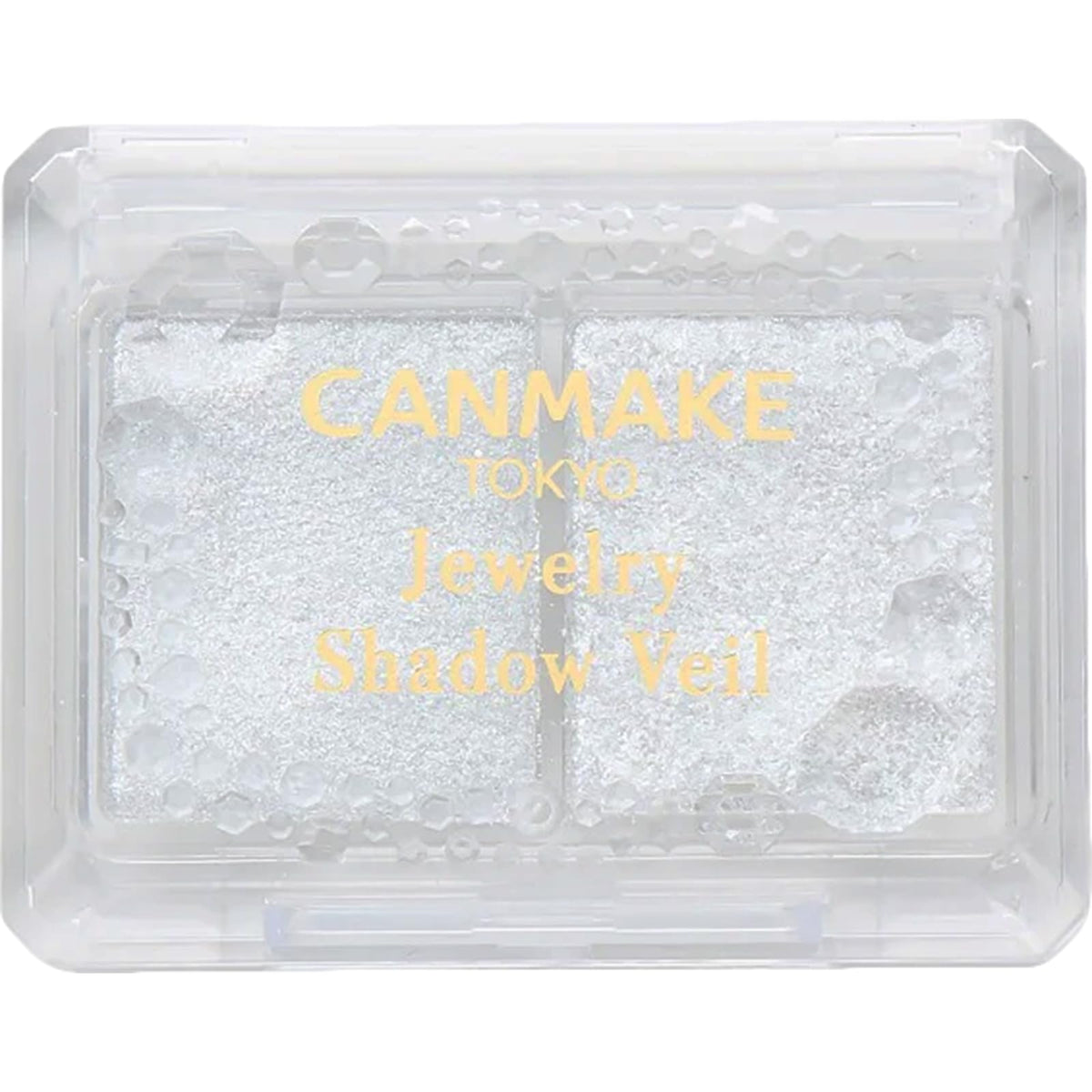Canmake Jewelry Shadow Veil, Two-Pan Glitter Eyeshadow Palette with Fine and Large Sparkle that Layers over Any Eye Look, 2 g