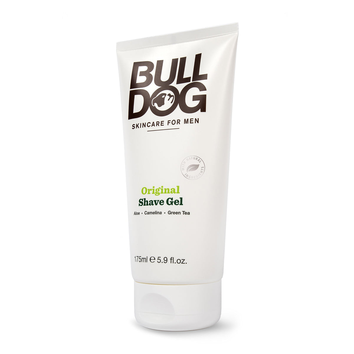 Bulldog Original Shave Gel 175 mL, Men's Shaving Gel with Aloe, Camelina Oil and Green Tea for a Smooth Close Shave
