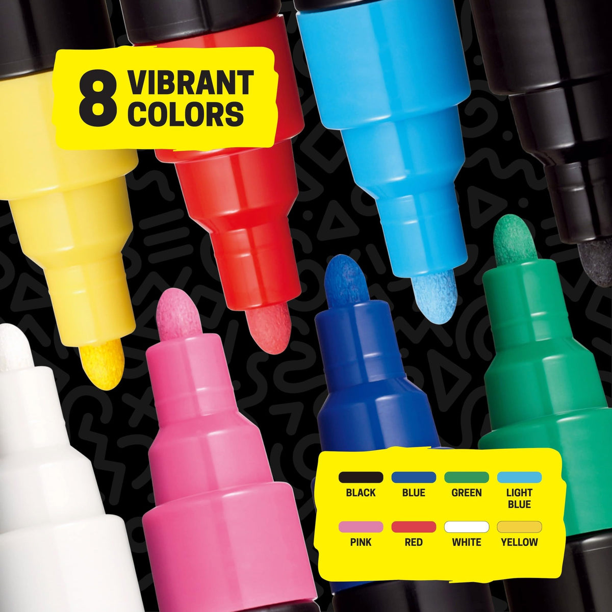 POSCA Water-Based Pigment Paint Markers PC-5M, Medium Round Tip 1.8 to 2.5 mm Line, 15-Colour Set 146 x 93 x 60 mm or 8-Colour Set 149 x 159 x 22 mm