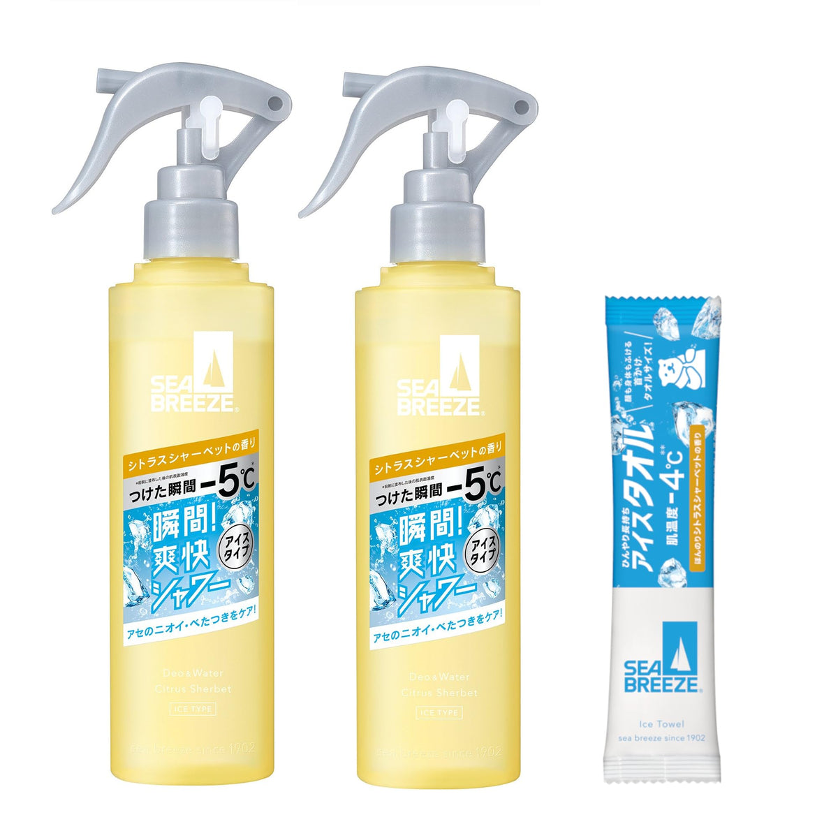 SEA BREEZE Deo & Water, 145mL x2 Set + Sample (Quasi-Drug)