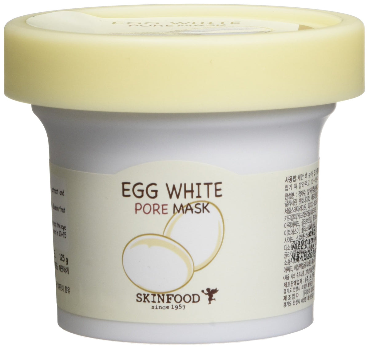 Skinfood Egg White Pore Mask, Wash-Off Albumen Pore Care Mask for Oily and Combination Skin, 125 g