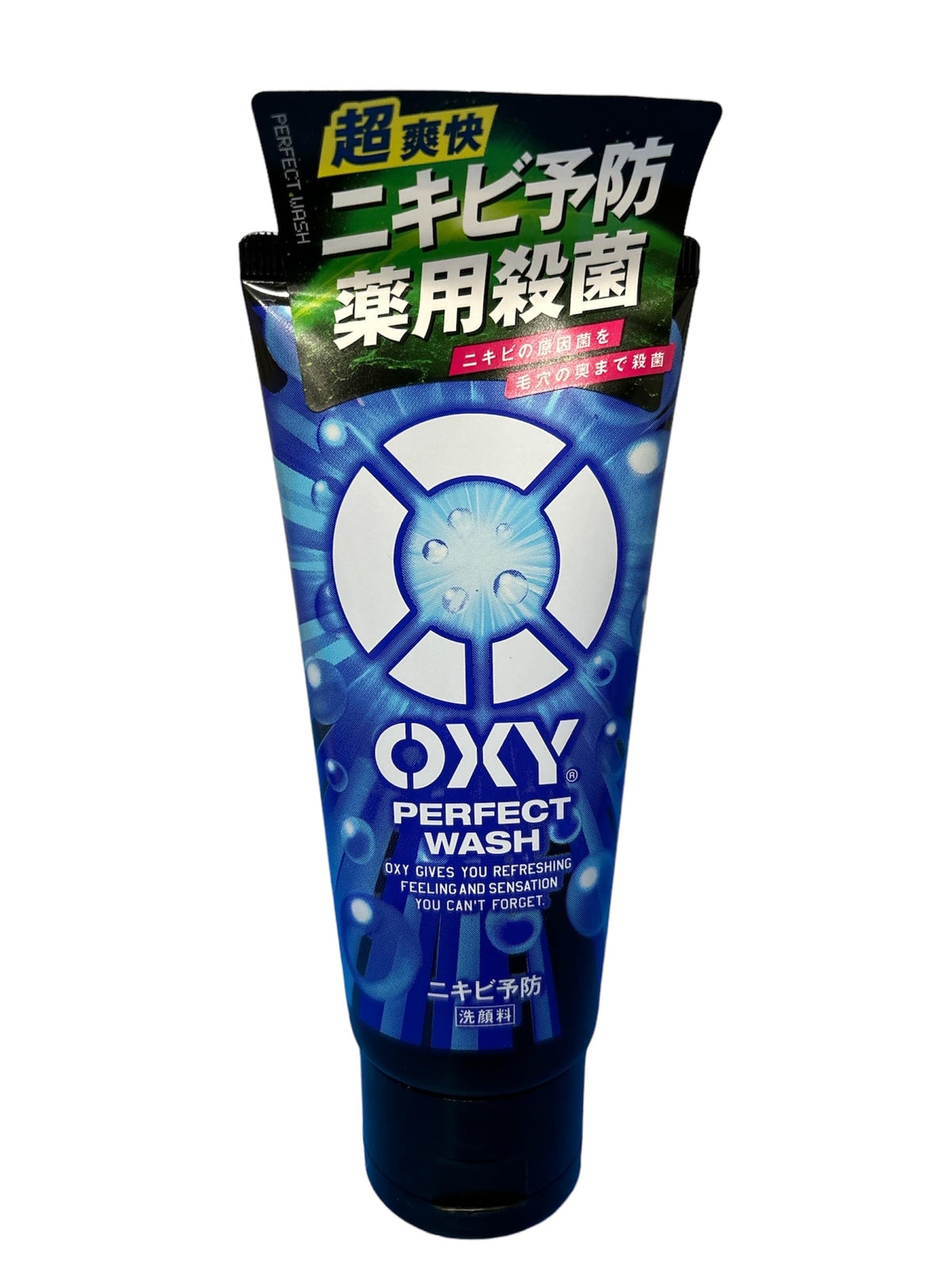 Perfect Wash Medicated Acne Prevention Face Wash, Refreshing Cooling Cleanser with Salicylic Acid and Glycyrrhizinate, Quasi-Drug, 130 g Tube