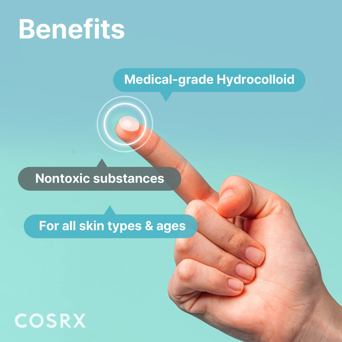 COSRX Master Patch Original Fit, Hydrocolloid Blemish Patches in 3 Sizes, 4 Sheets of 24 Patches