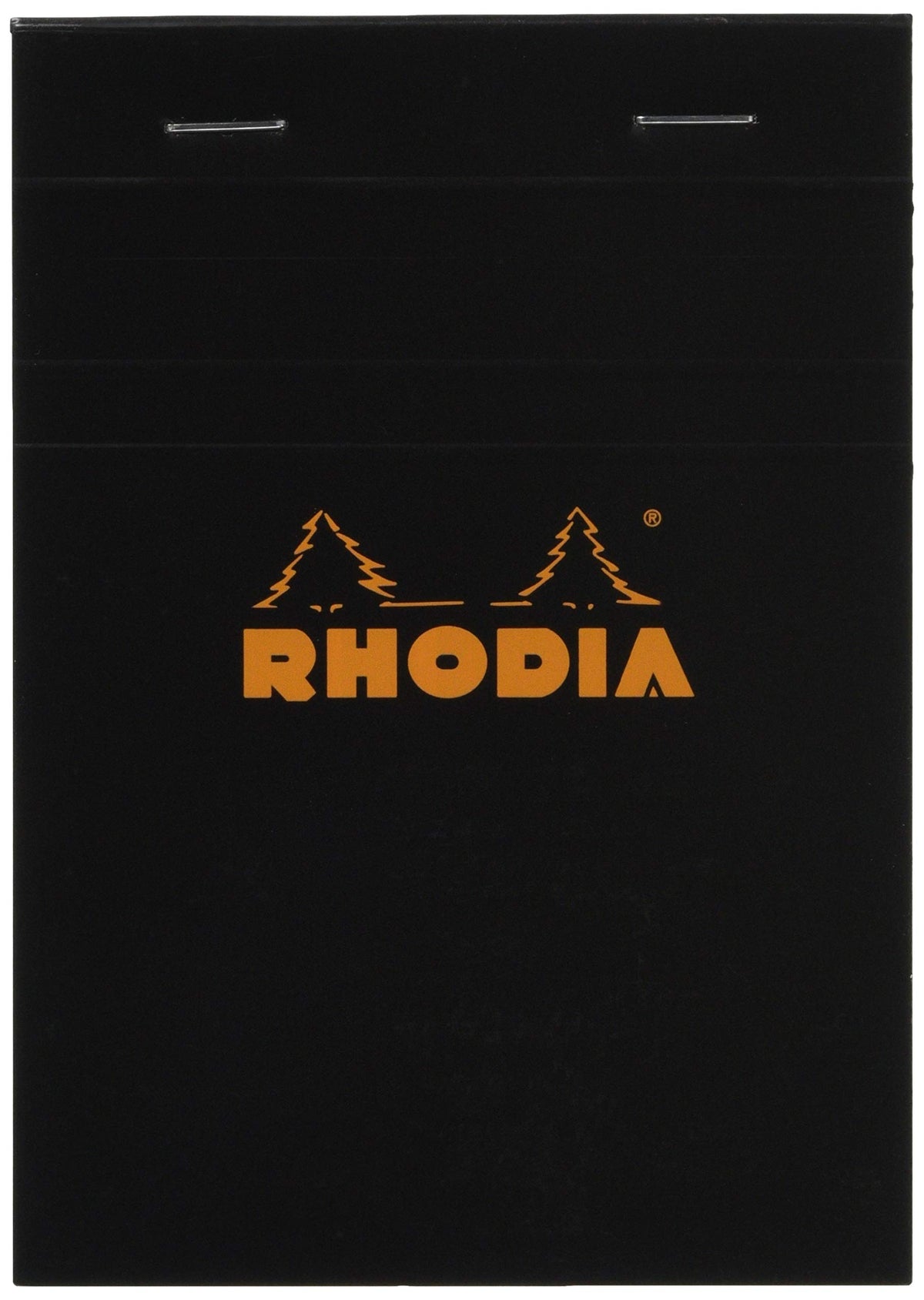 Rhodia Block Notepads, 80 Sheets with Water-Repellent Cover and Micro-Cut Perforation, Sizes No.10 to No.19 and A3+, Grid, Lined or Meeting Rule, Orange, Black or White, 1 to 5 Pads