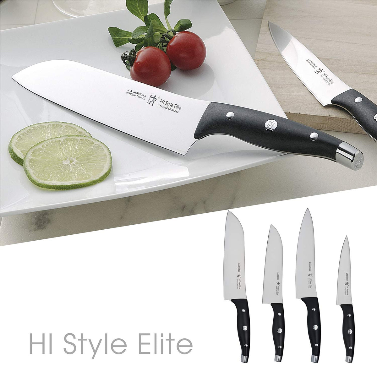 Henckels HI Style Elite Santoku Knife 180 mm, 5 Handle Colours
