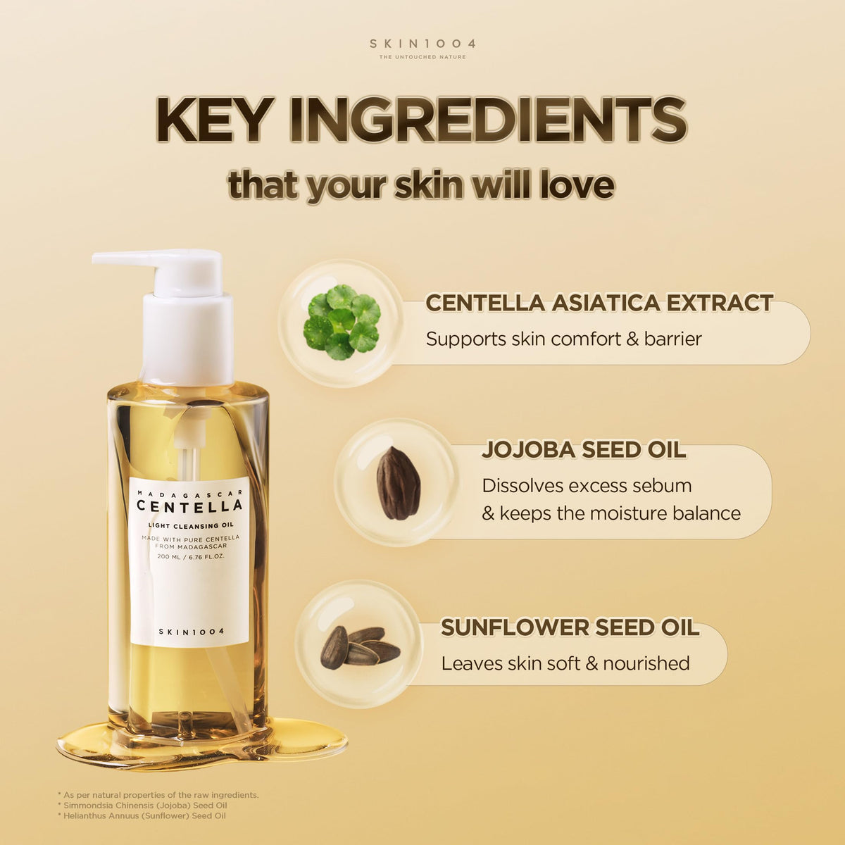 SKIN1004 Madagascar Centella Light Cleansing Oil, Gentle Pore Cleansing Oil for Makeup and Sunscreen, 200 mL