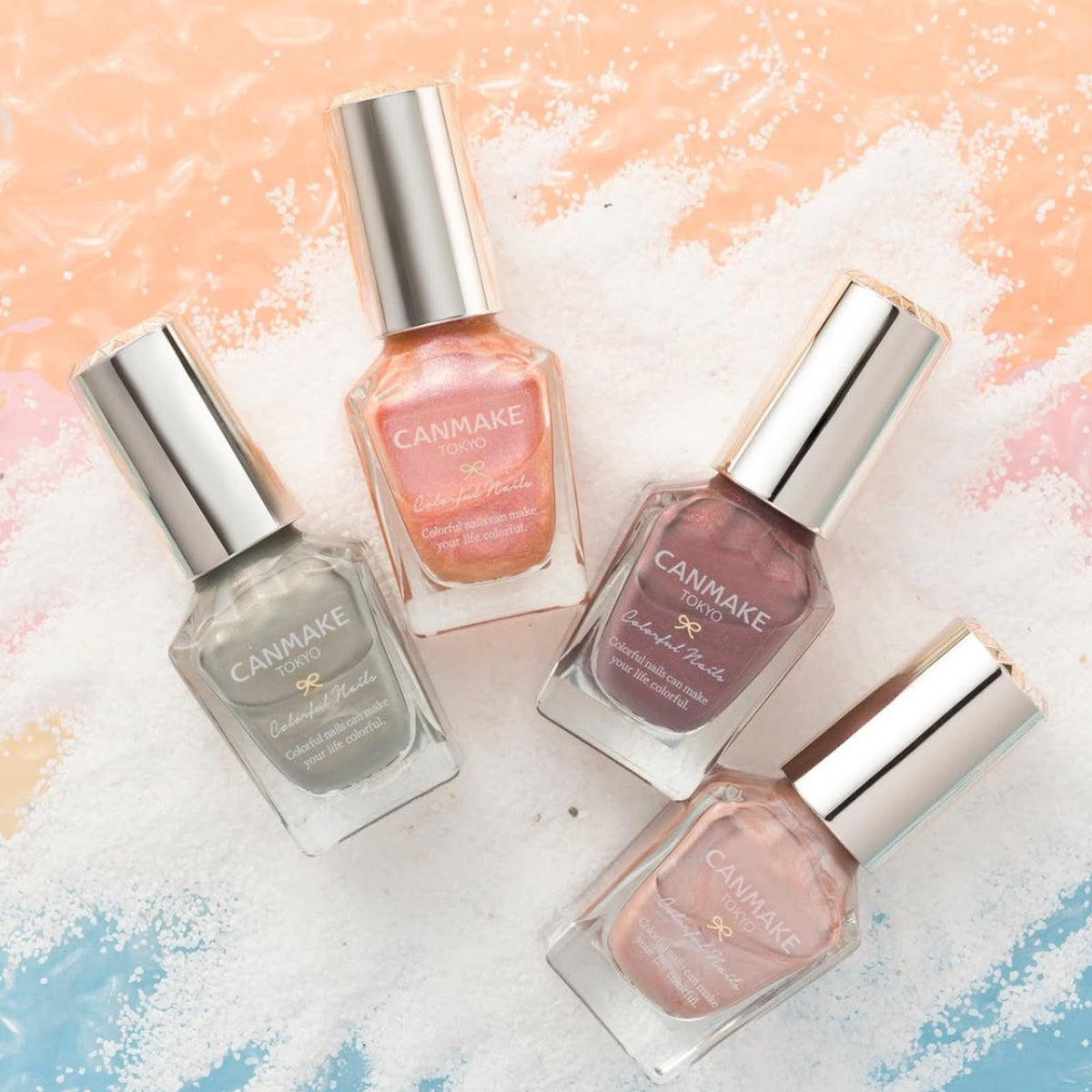 Canmake Colorful Nails Top Coat, Quick-Dry Glossy Clear Top Coat that Keeps Fresh-Painted Shine, 8 mL