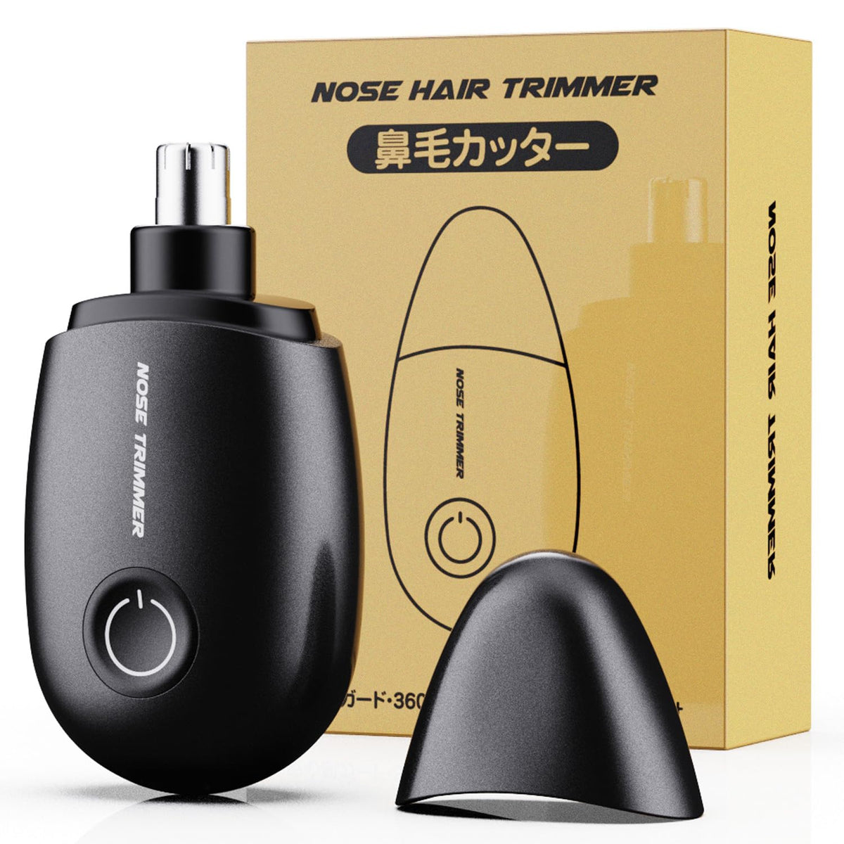 Tukutu DB-1 Mini Nose Hair Trimmer, USB Rechargeable Quiet Electric Trimmer with IPX5 Washable Head, Pouch and Brush, Black
