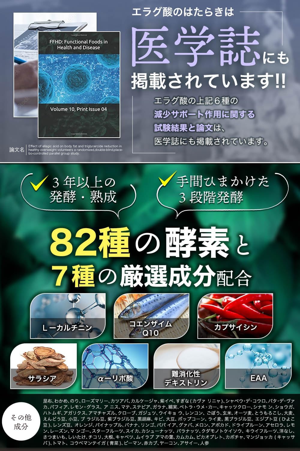 Ellagic Acid Diet Supplement, Sibohealth Premium Body Fat, Neutral Fat, Visceral Fat, Waist Circumference, Weight, Supplement, Food with Functional Display