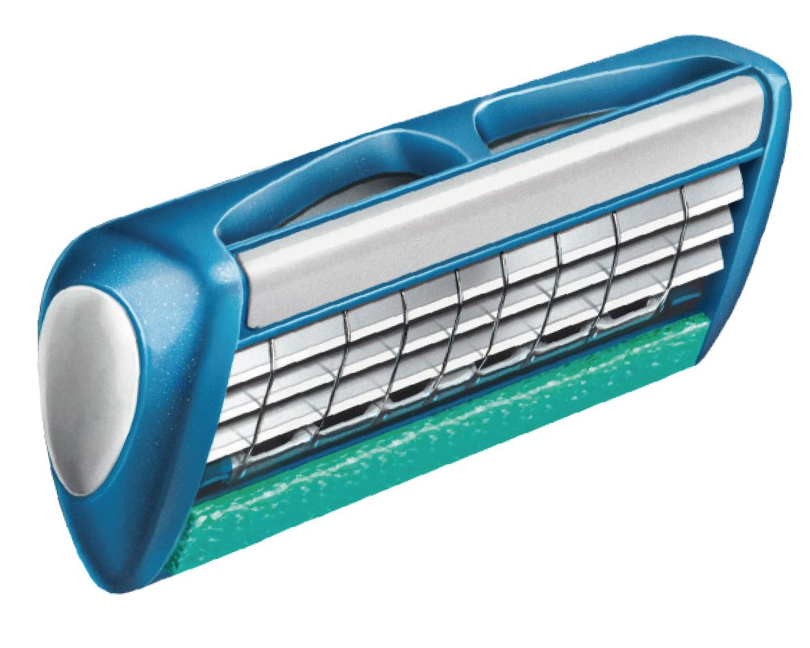 Schick Protector 3 Razor with 3-Blade Cartridge and Spare, Micro Safety Wire Razor with Aloe and Vitamin E Aqua Glide and Water-Through Structure