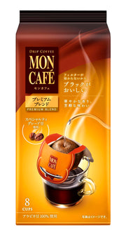 Kataoka Mon Cafe Specialty-Grade Blend Drip Coffee, 8 Cup-On Drip Bags, 100% Arabica