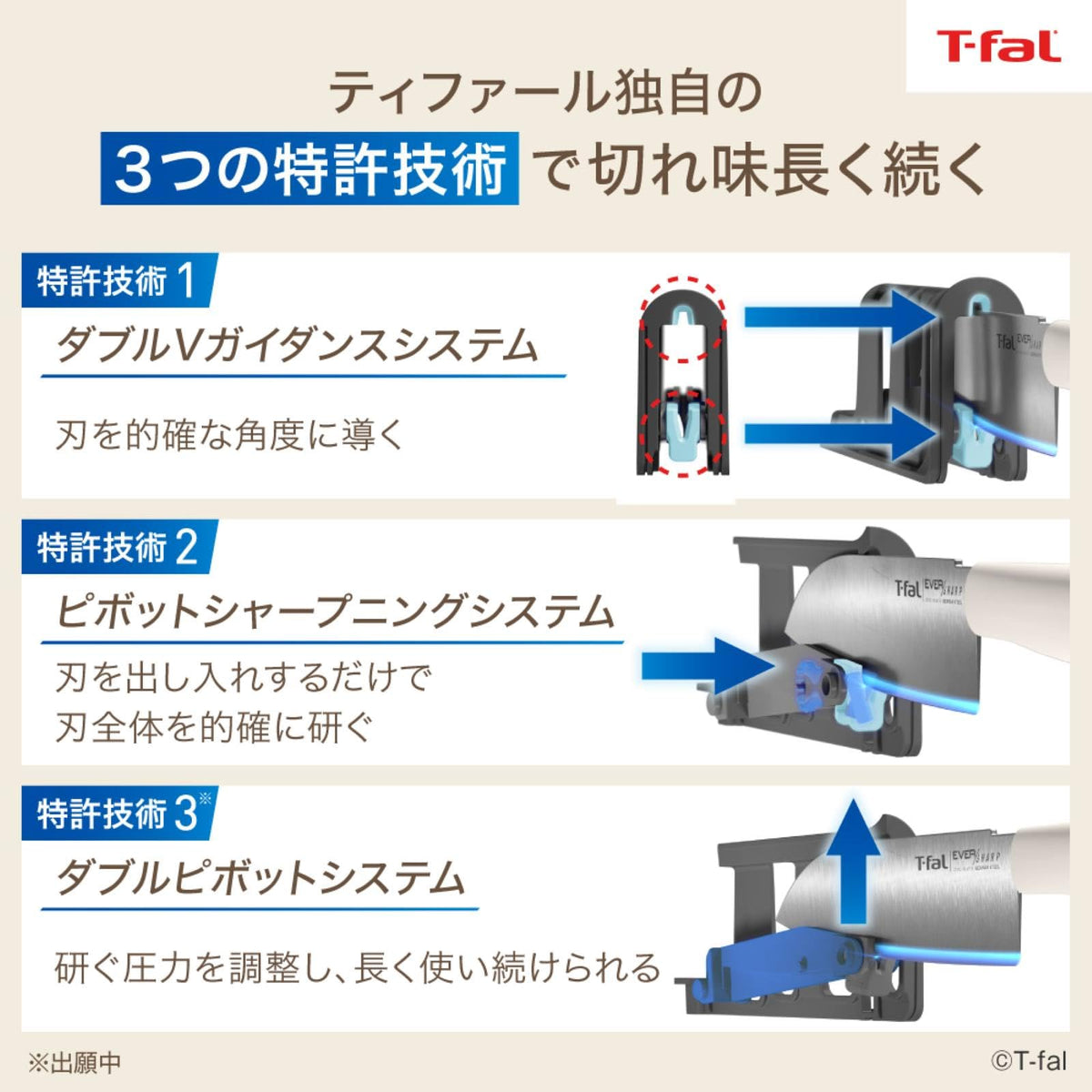 Tefal EverSharp Daily Knife — Self-Sharpening Case