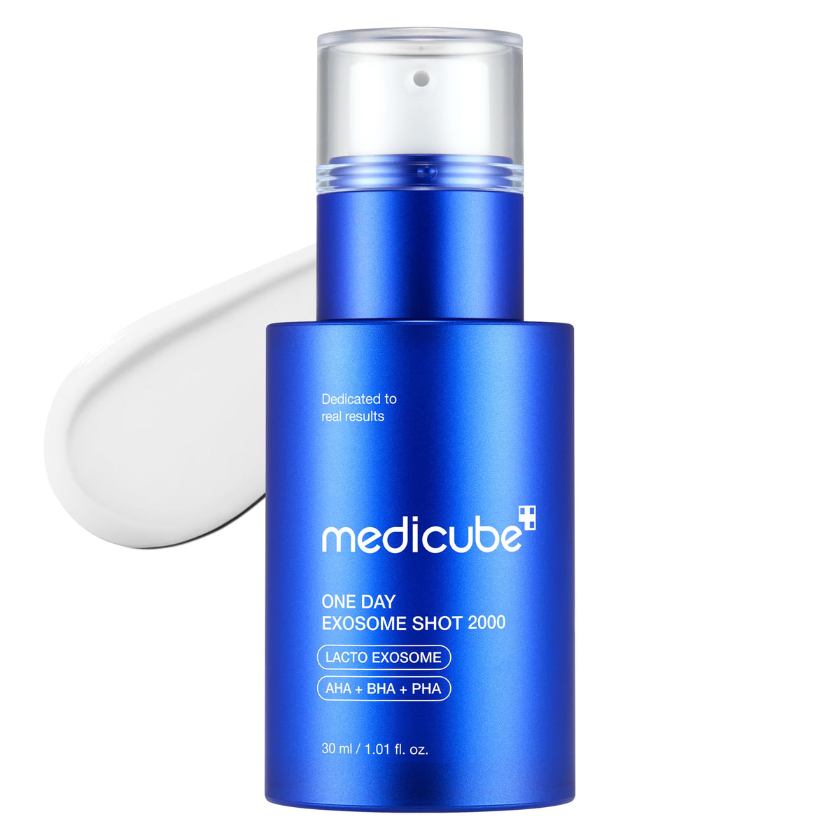 medicube Zero One Day Exosome Shot 2000, Lacto Exosome Pore Ampoule with AHA, BHA and PHA for Smooth-Looking Pores, 30 mL