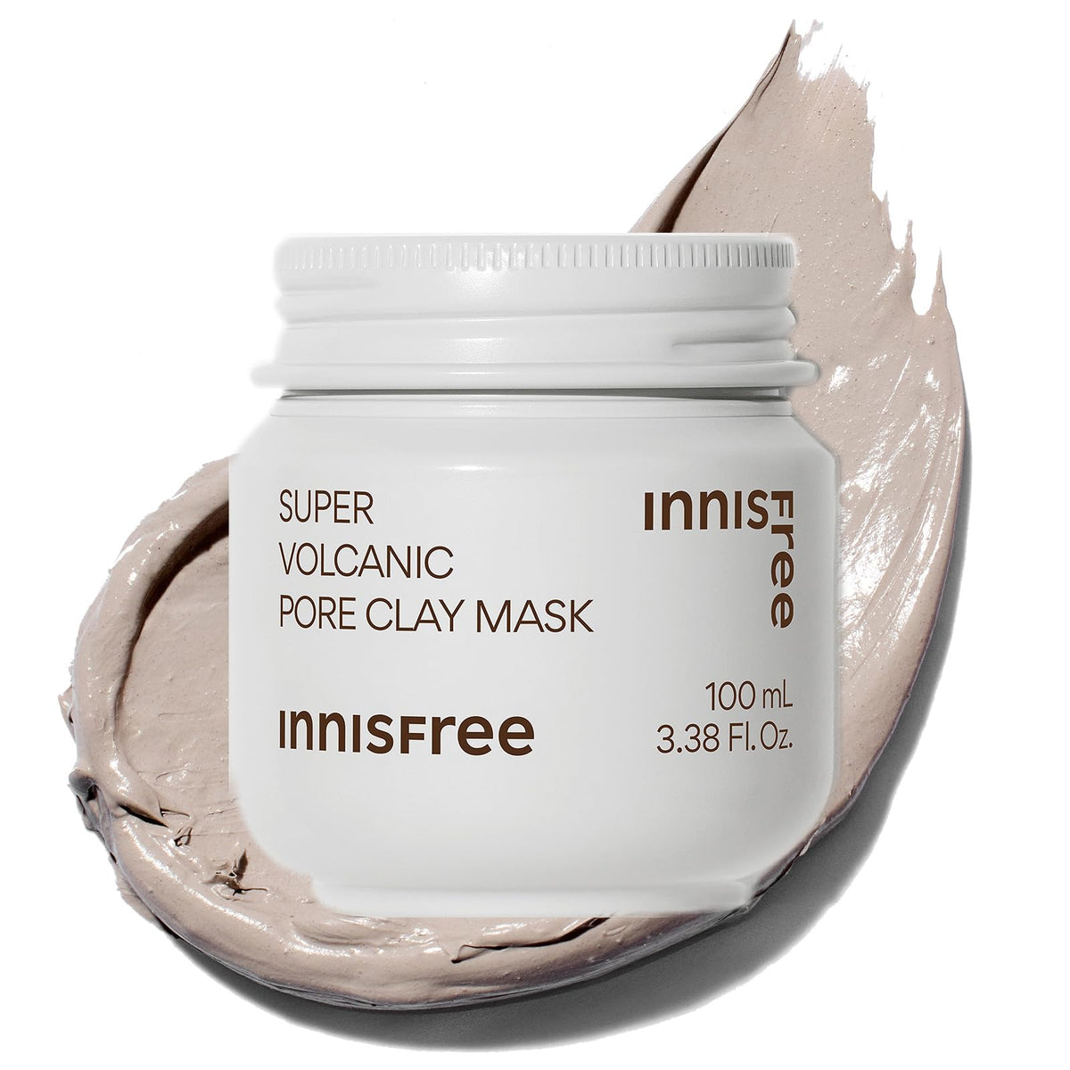 innisfree Super Volcanic Pore Clay Mask, Creamy Jeju Volcanic Ash Clay Pack for Sebum and Blackheads, 100 mL
