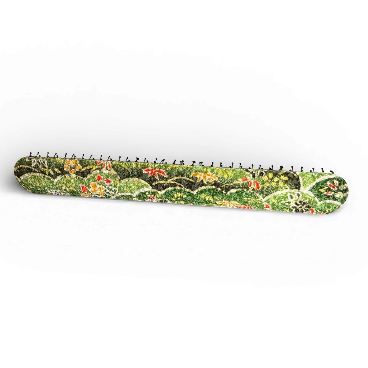 Japanese Chirimen Cloud and Flower Pattern No-Crease Hair Clip for Bangs, Made in Japan, 7 Shapes and 5 Colors