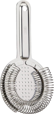 Yukiwa Baron Prongless Cocktail Strainer Q-03302025, Coil Strainer for Mixing Glass, Silver, 11.5 cm, Made in Japan