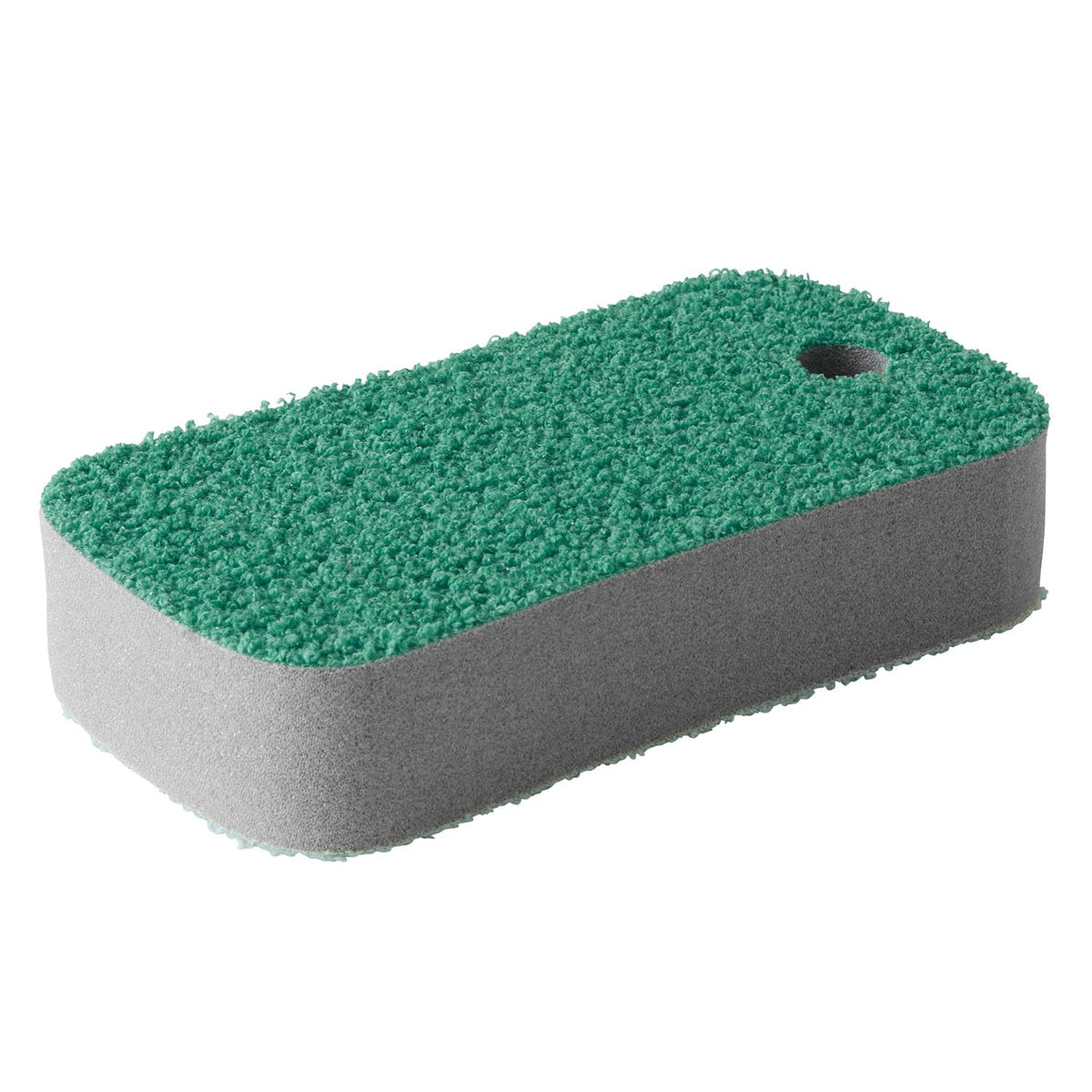Marna Mizu Pika Bath Sponge, Two-Faced Resin Pile Sponge That Cleans with Water Only, About 15.5 x 8.2 x 3.3 cm and 23 g, Grey or Green