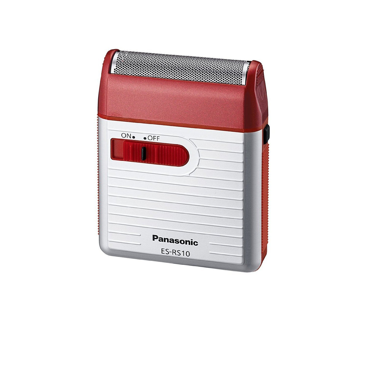 Panasonic ES-RS10-R Men's Shaver, Red Compact Single-Blade Travel Shaver on Two AA Batteries, Made in Japan