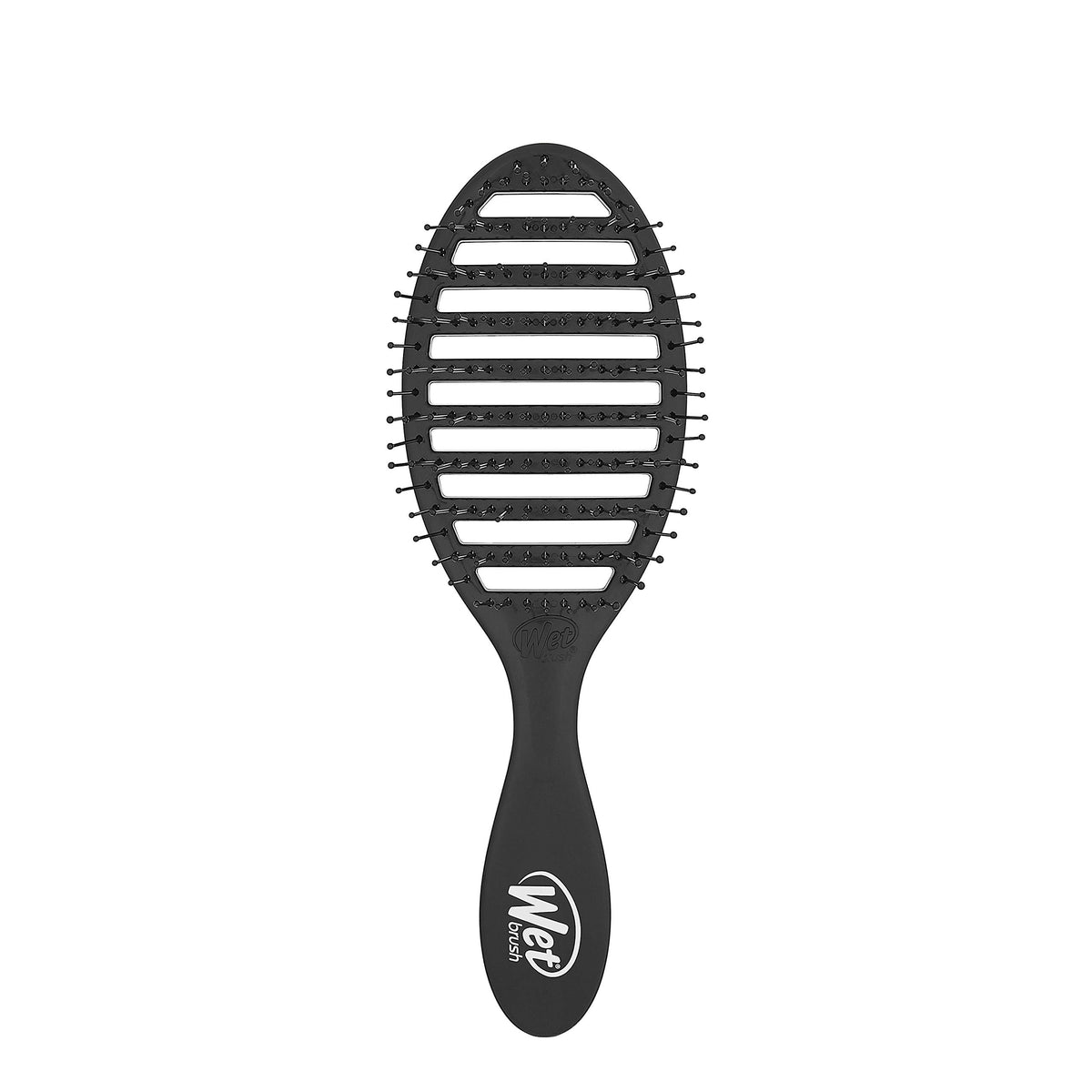 Wet Brush Speed Dry Hairbrush, Black, Vented Oval Brush for Wet and Dry Hair with Blow-Dry-Safe Bristles and Ergonomic Handle
