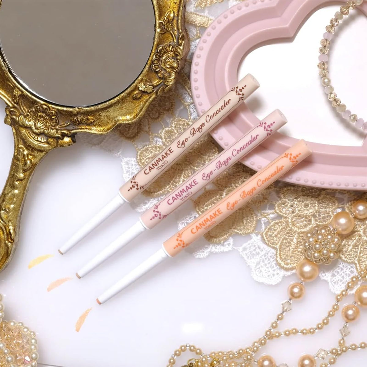 Canmake Eye-Bags Concealer, Fine-Core Concealer Pencil that Creates Natural Plump Under-Eye Bags, Waterproof, 0.3 g