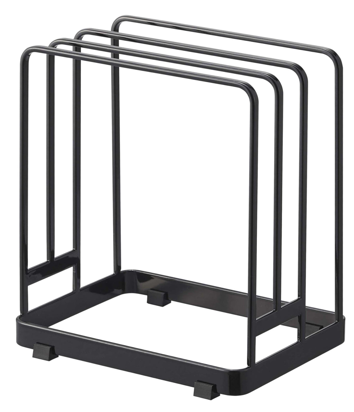 Yamazaki Tower Round Cutting Board Stand, Steel Rack for Round and Square Boards, 16 x 11.8 x 17.5 cm and 410 g, White or Black