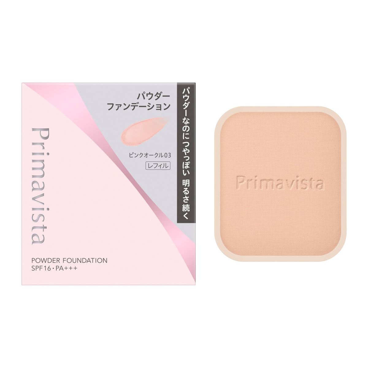 Primavista Bright Charge Powder Foundation Refill SPF16 PA+++ with Sponge, Seven Shades, Pore and Colour-Unevenness Cover Pressed Powder, Made in Japan