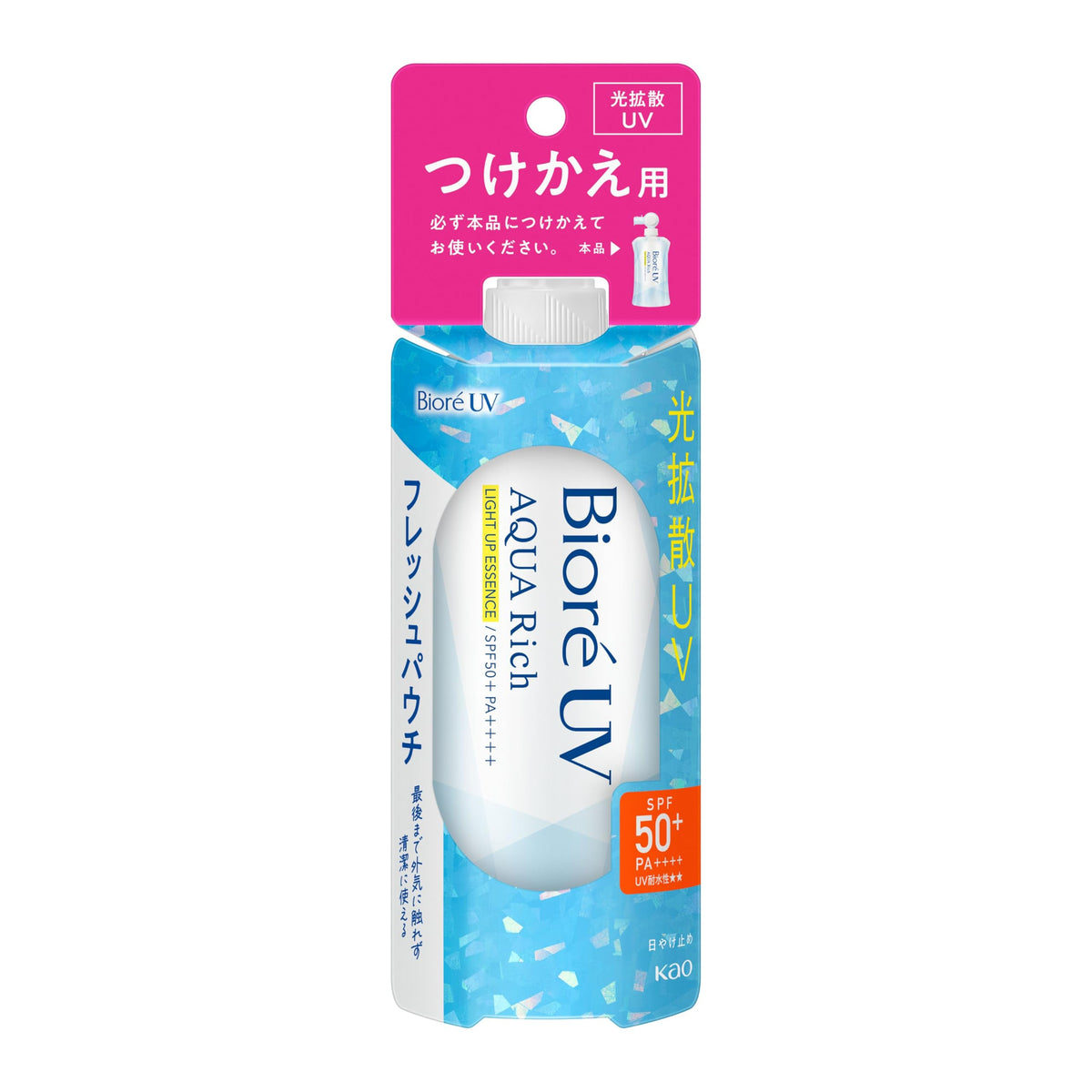 Bioré UV Aqua Rich Light Up Essence Sunscreen SPF50+ PA++++, 100g Tube / 120g Pouch / 120g Refill