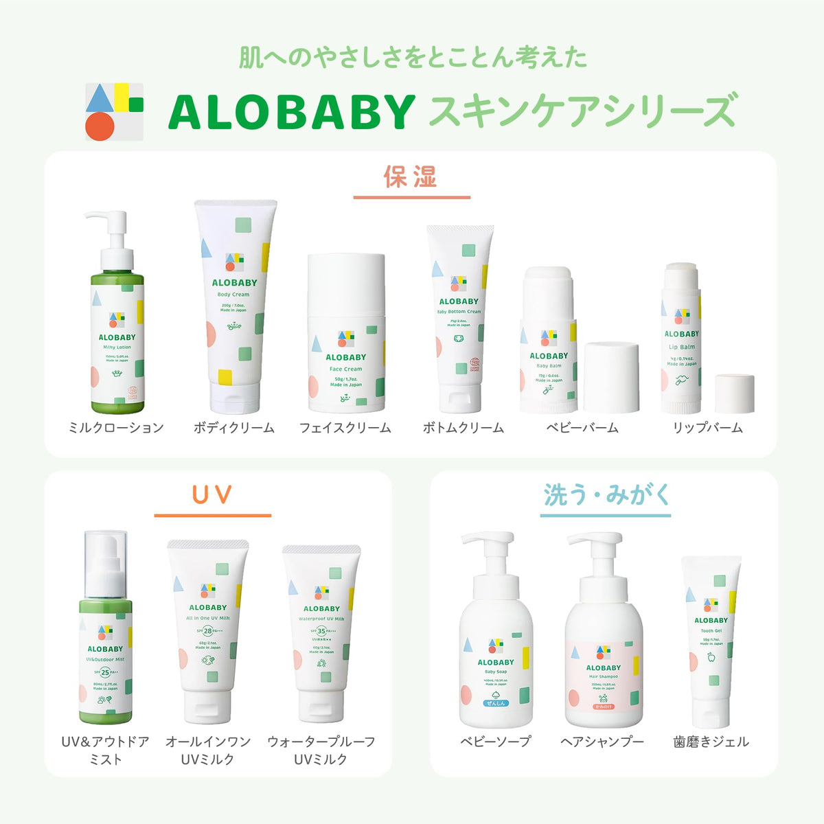 Alobaby Baby Lip Balm 4 g, 100% Natural-Derived Fragrance-Free Moisturising Lip Balm Stick for Babies, Made in Japan
