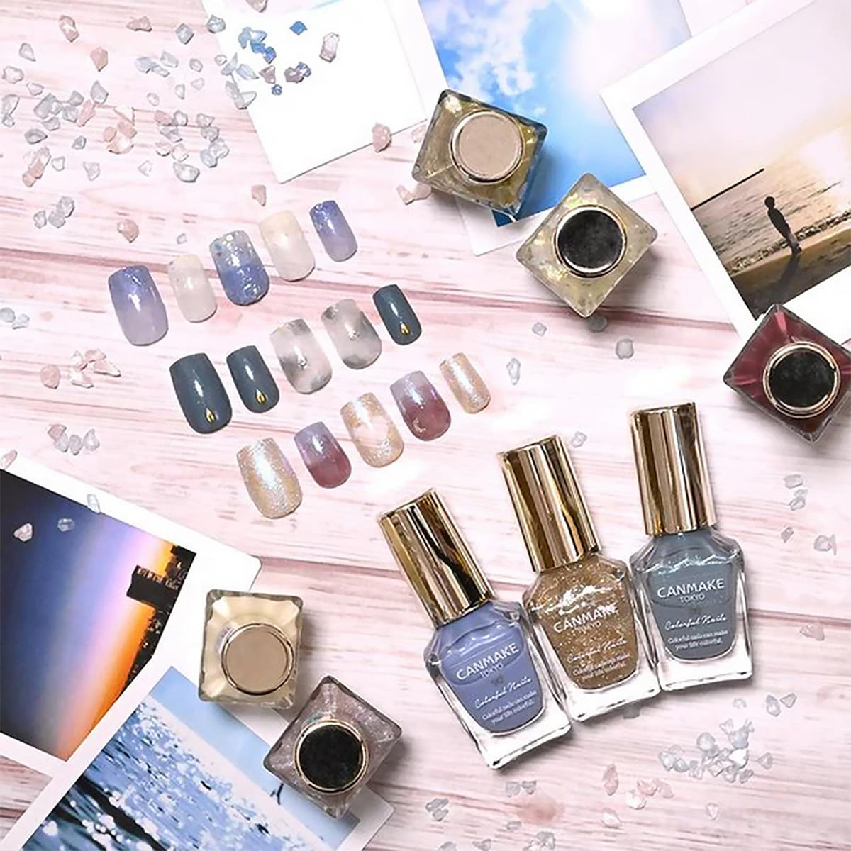 Canmake Colorful Nails Top Coat, Quick-Dry Glossy Clear Top Coat that Keeps Fresh-Painted Shine, 8 mL